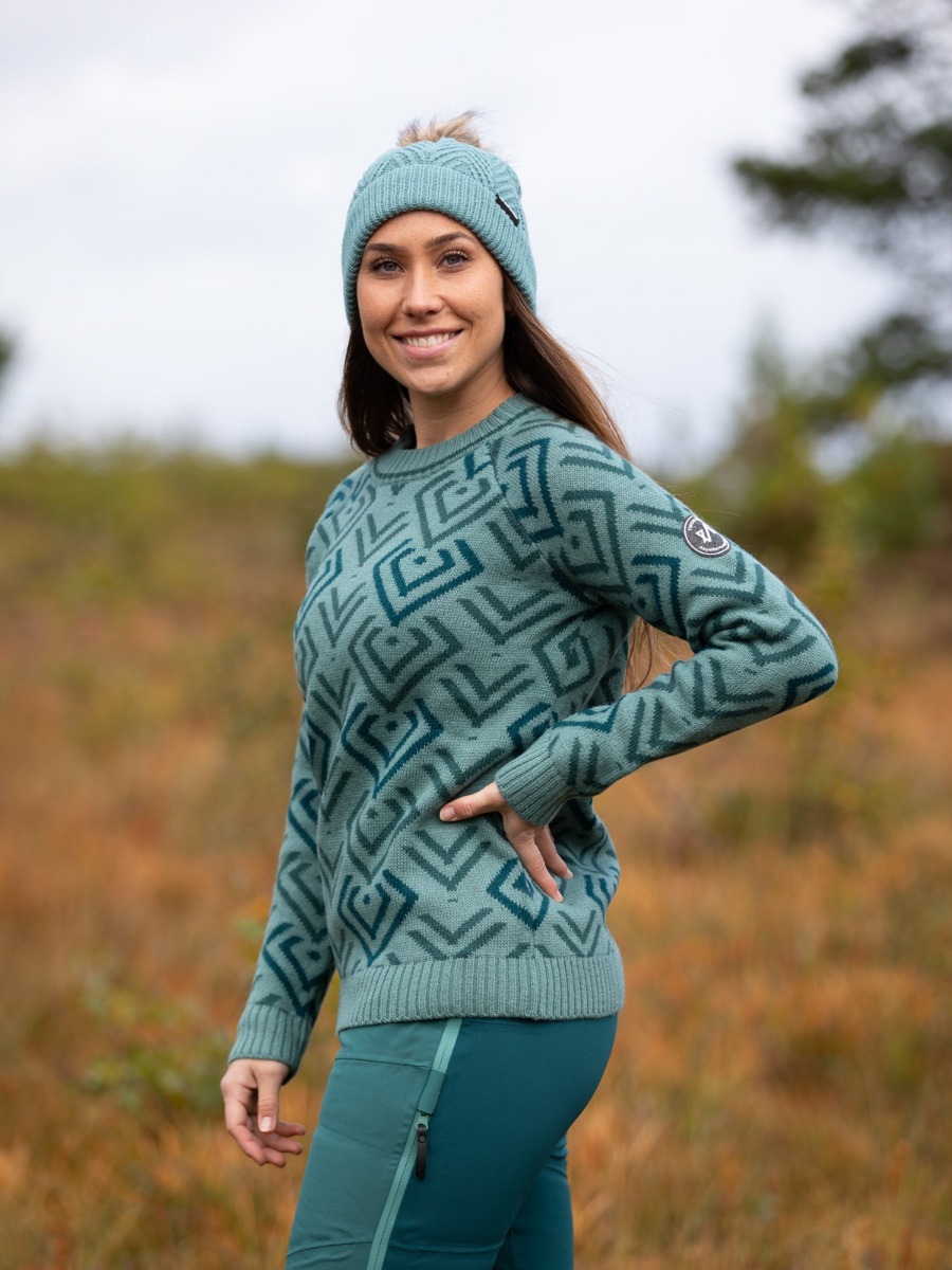 Twentyfour Isbre Strikkegenser Dus grønn