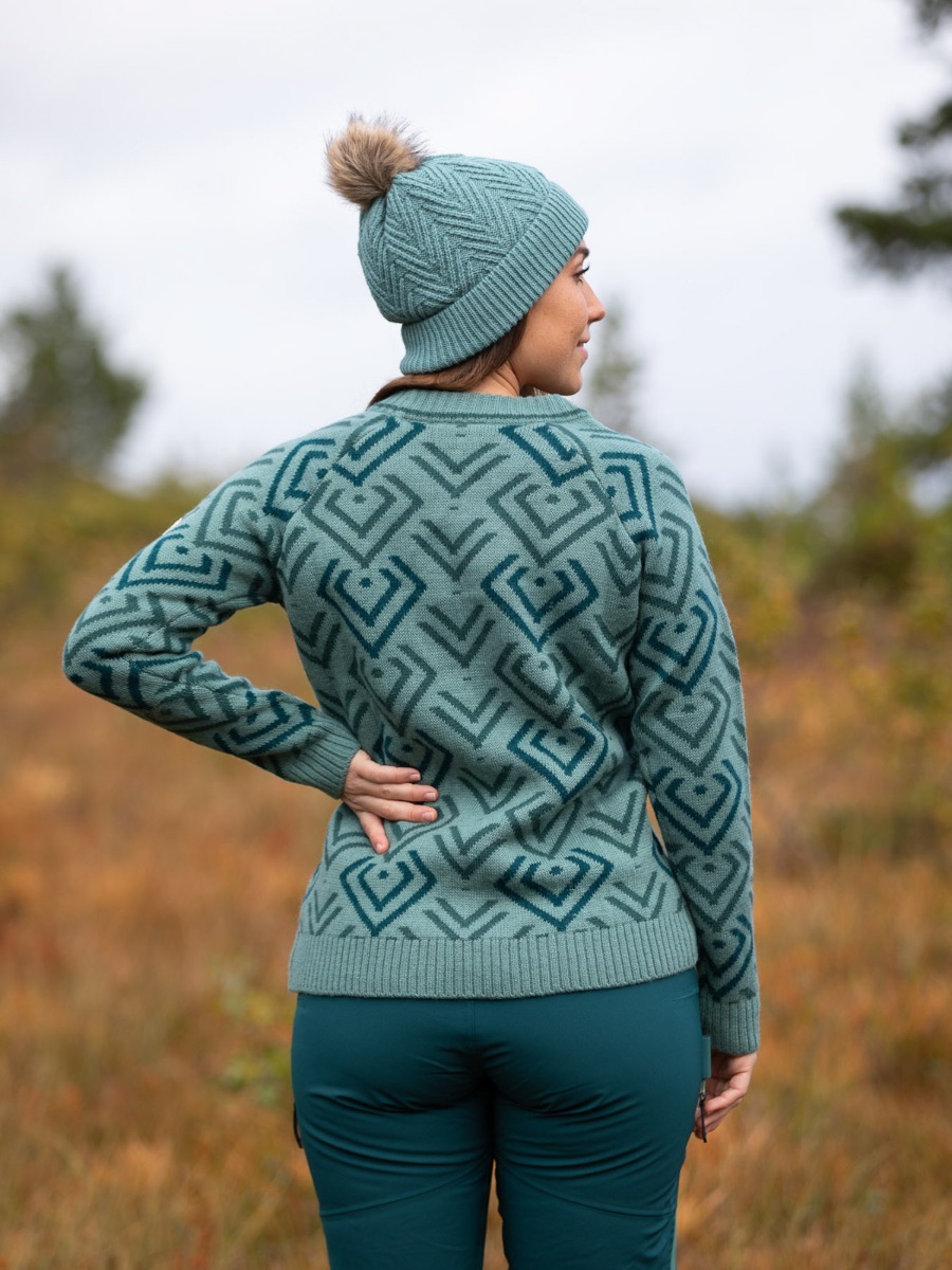 Twentyfour Isbre Strikkegenser Dus grønn