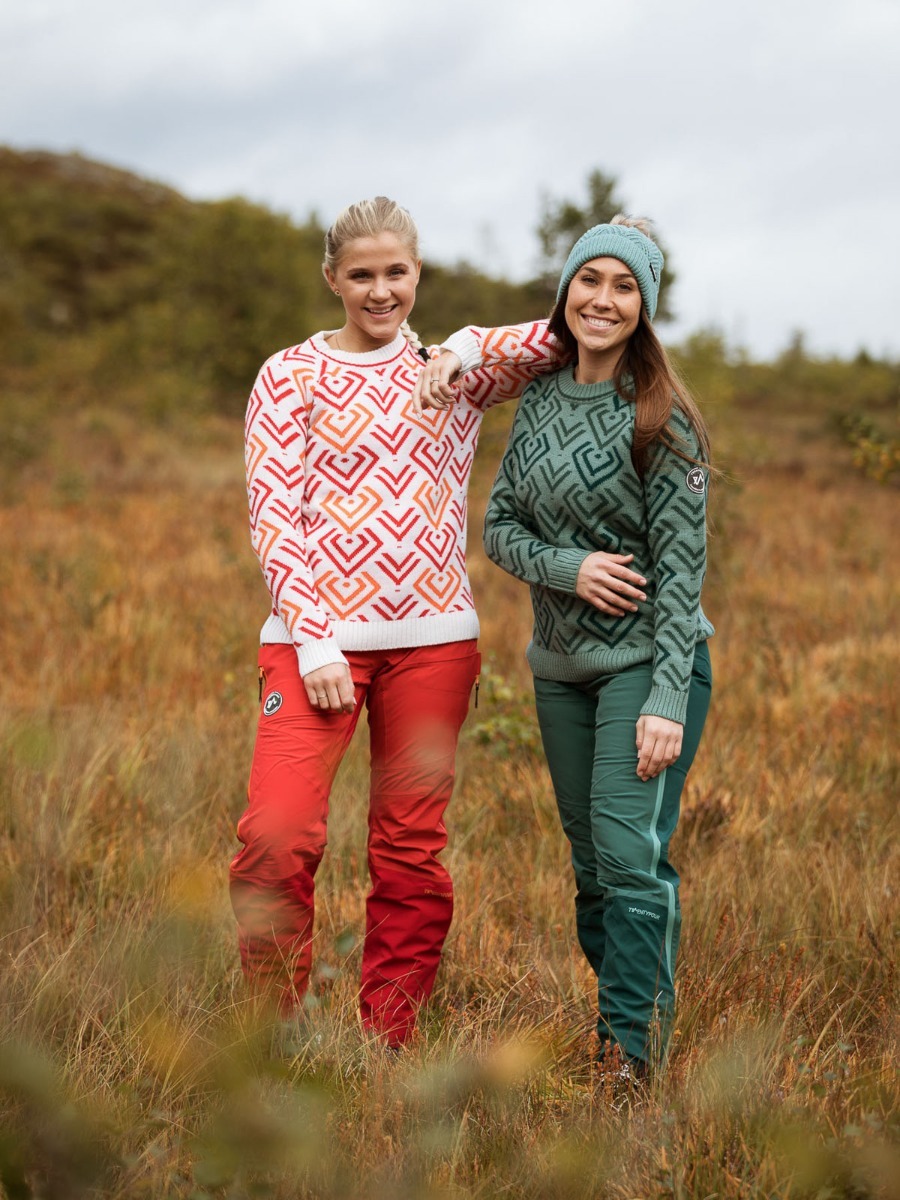 Twentyfour Isbre Strikkegenser Varm rød