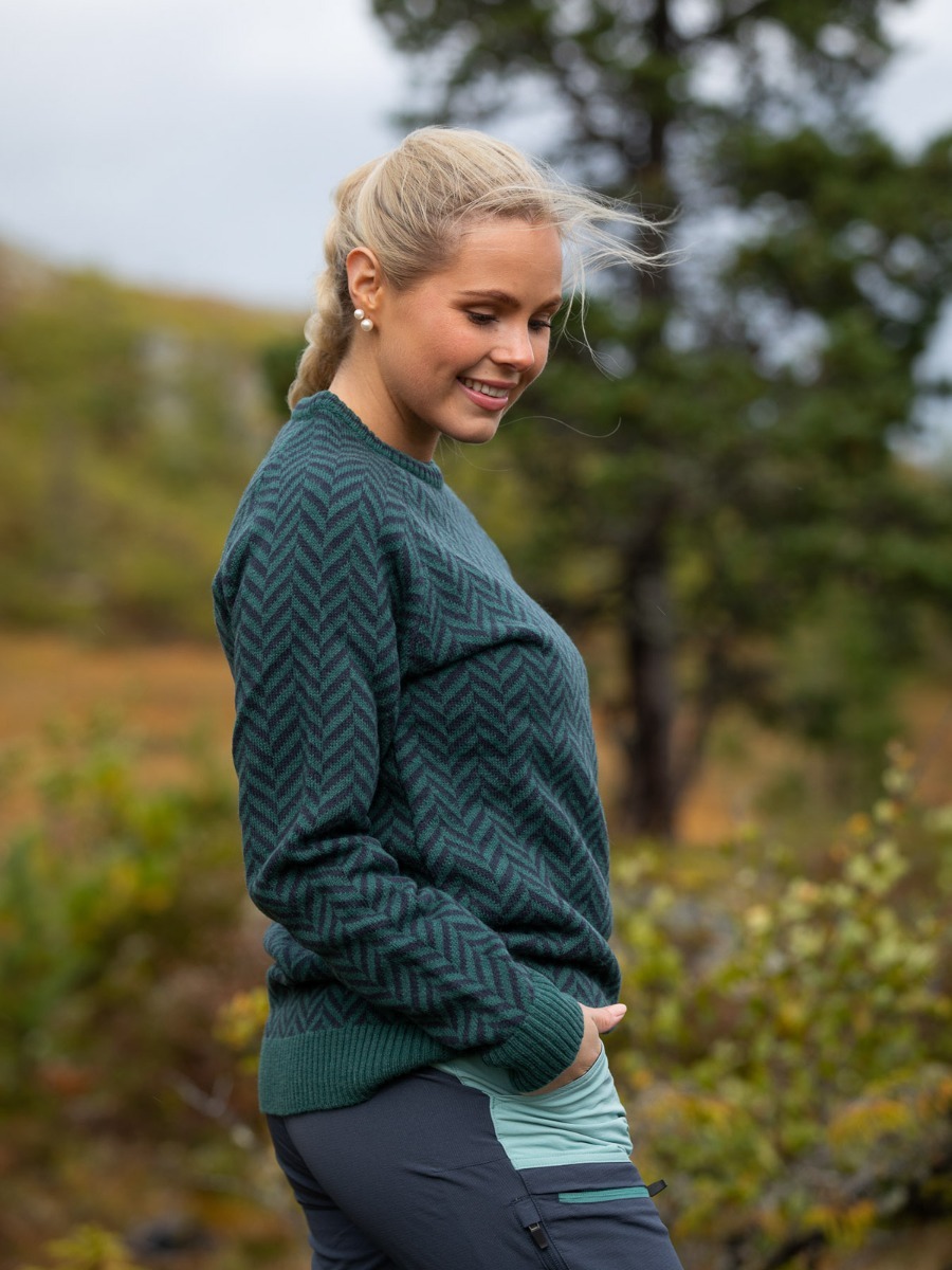 Twentyfour Finse 3D Ullgenser Skogsgrønn