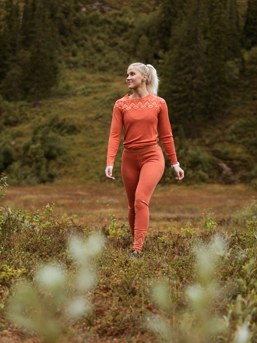 Twentyfour Finse Freja Ull tights Oransje