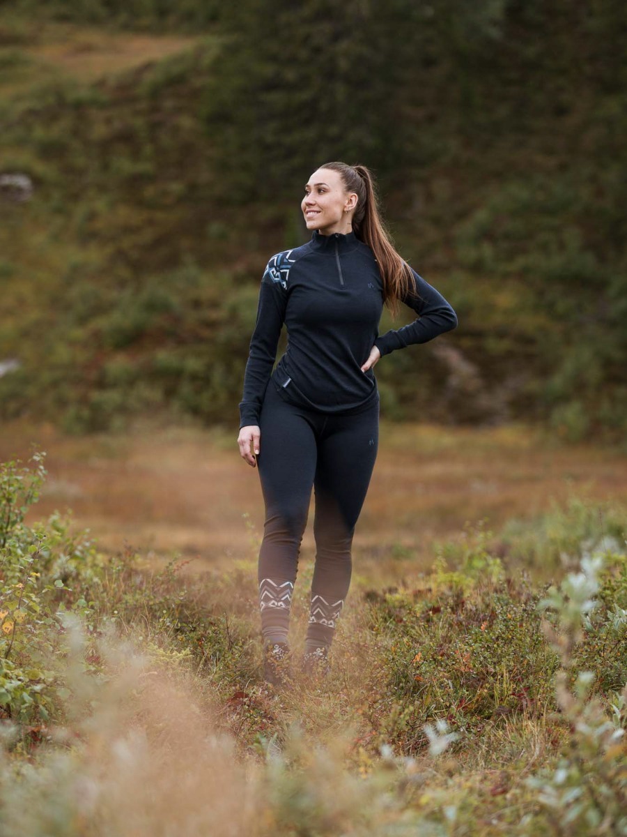 Twentyfour Finse Freja Ull tights Blekkblå