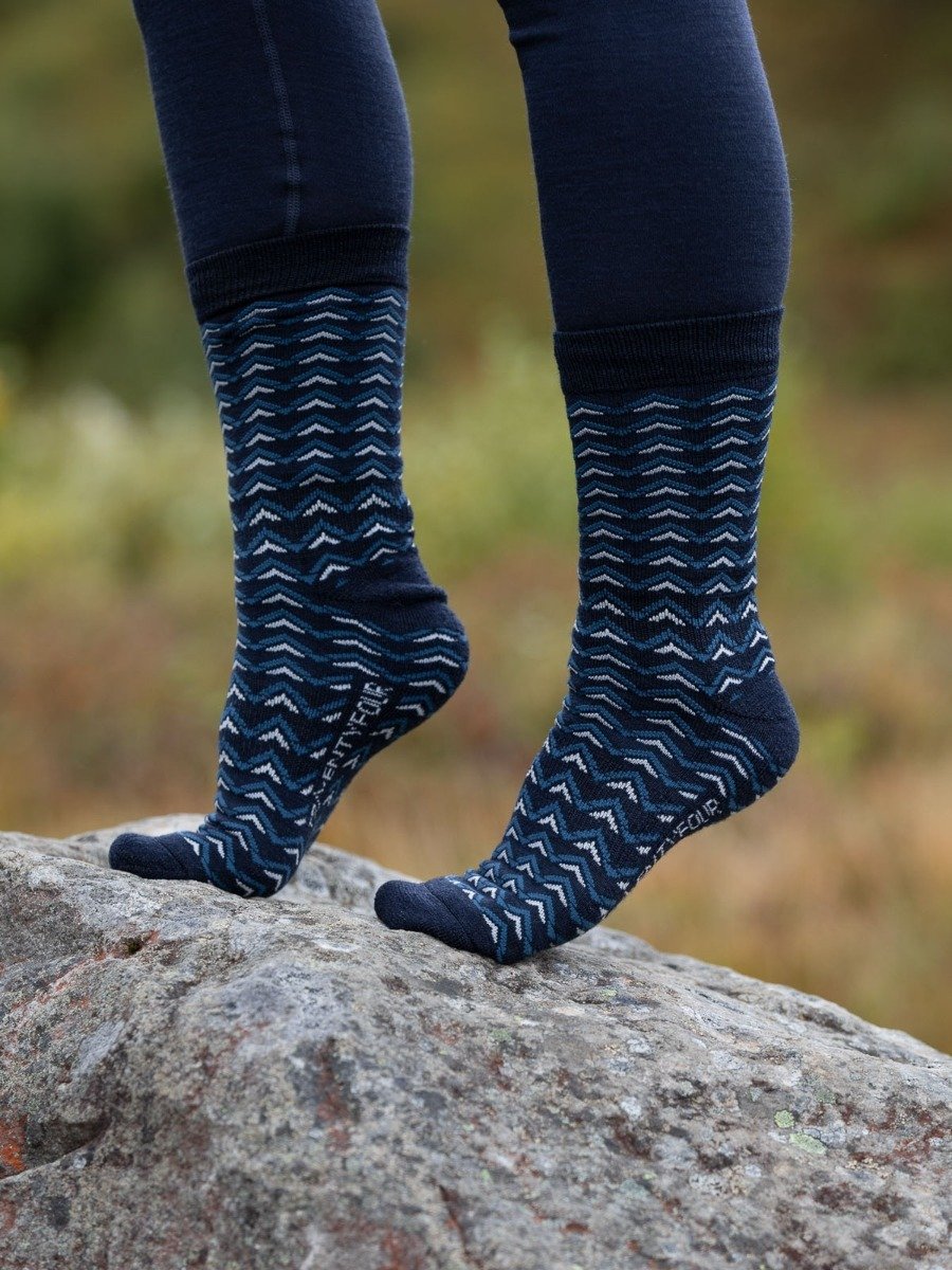 Twentyfour Finse Freja Ullsokk 2pk Blekkblå