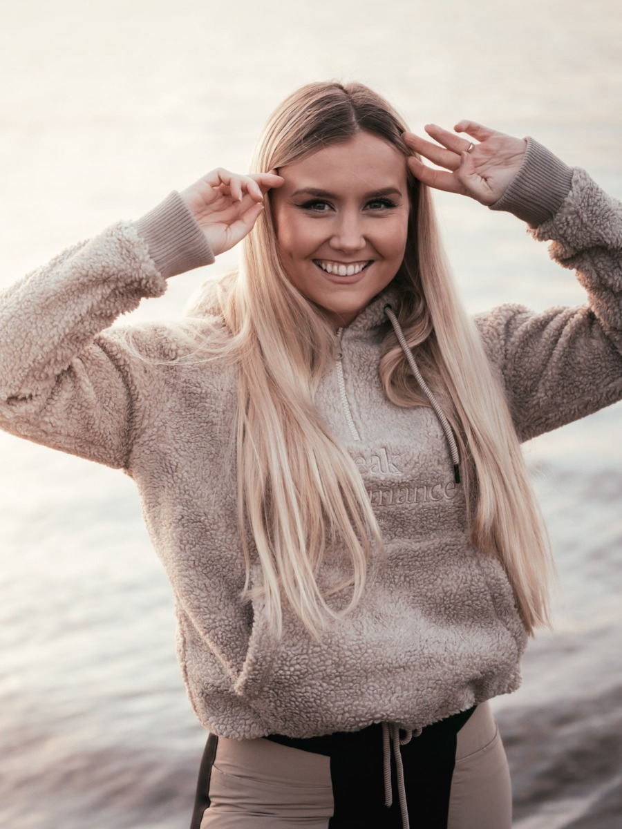 Peak Performance Original Pile Half Zip Hood Celsian Beige