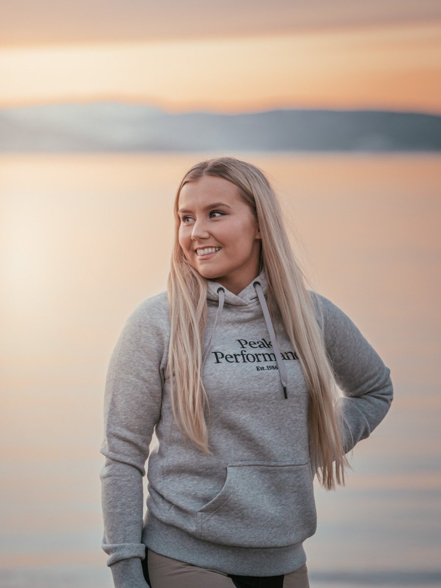 Peak Performance Original Hood Med Grey Melange