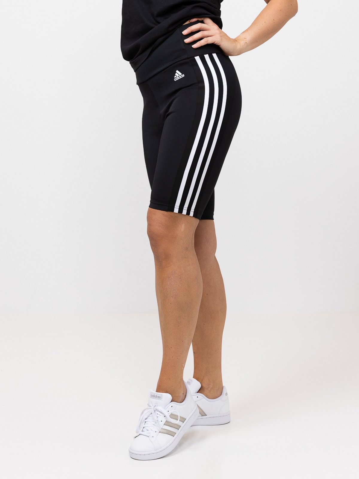 adidas 3-Stripes Bike Short Black / White