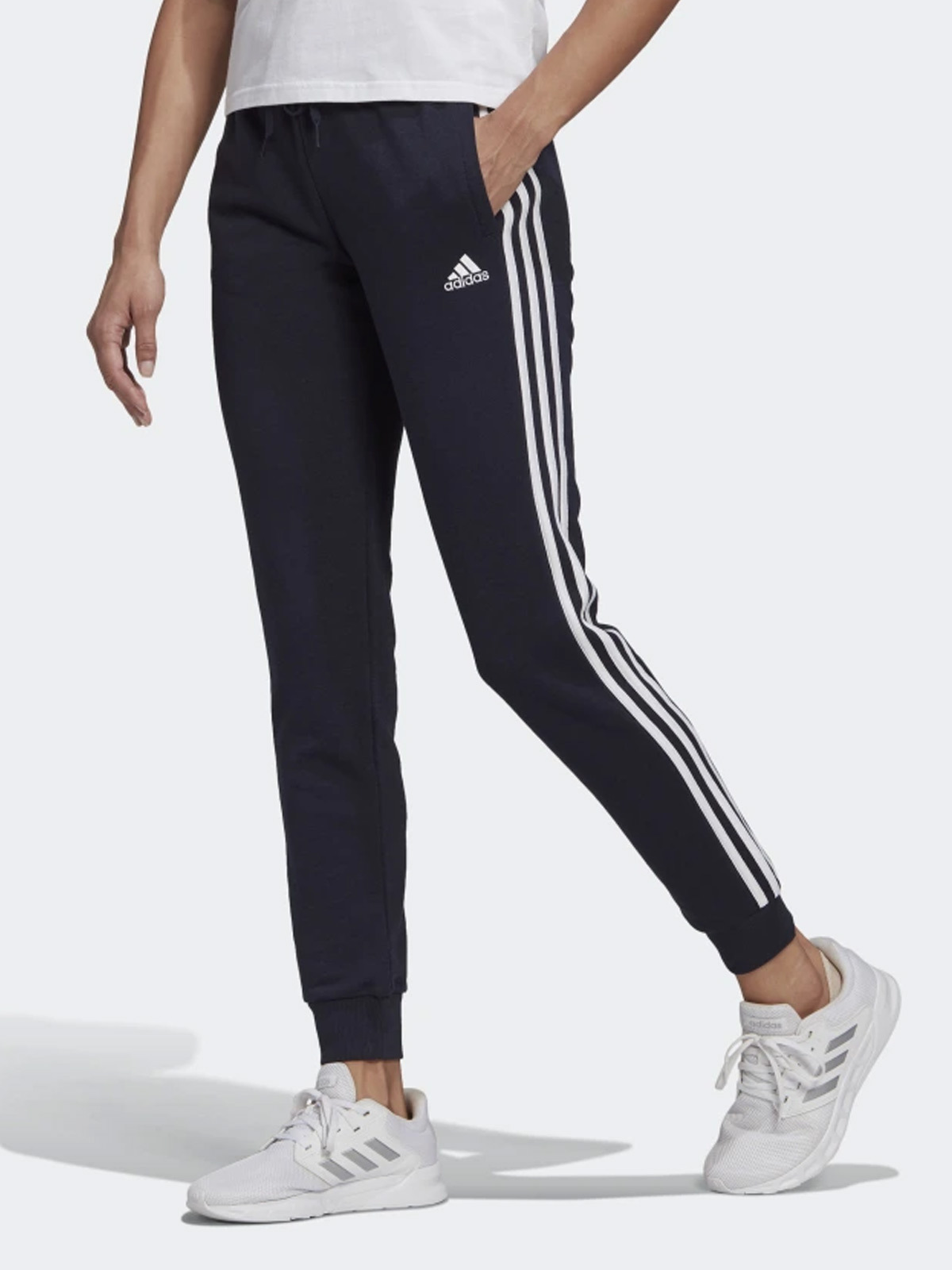 adidas Essentials Slim Tapered Cuffed Pant Legend Ink/ White
