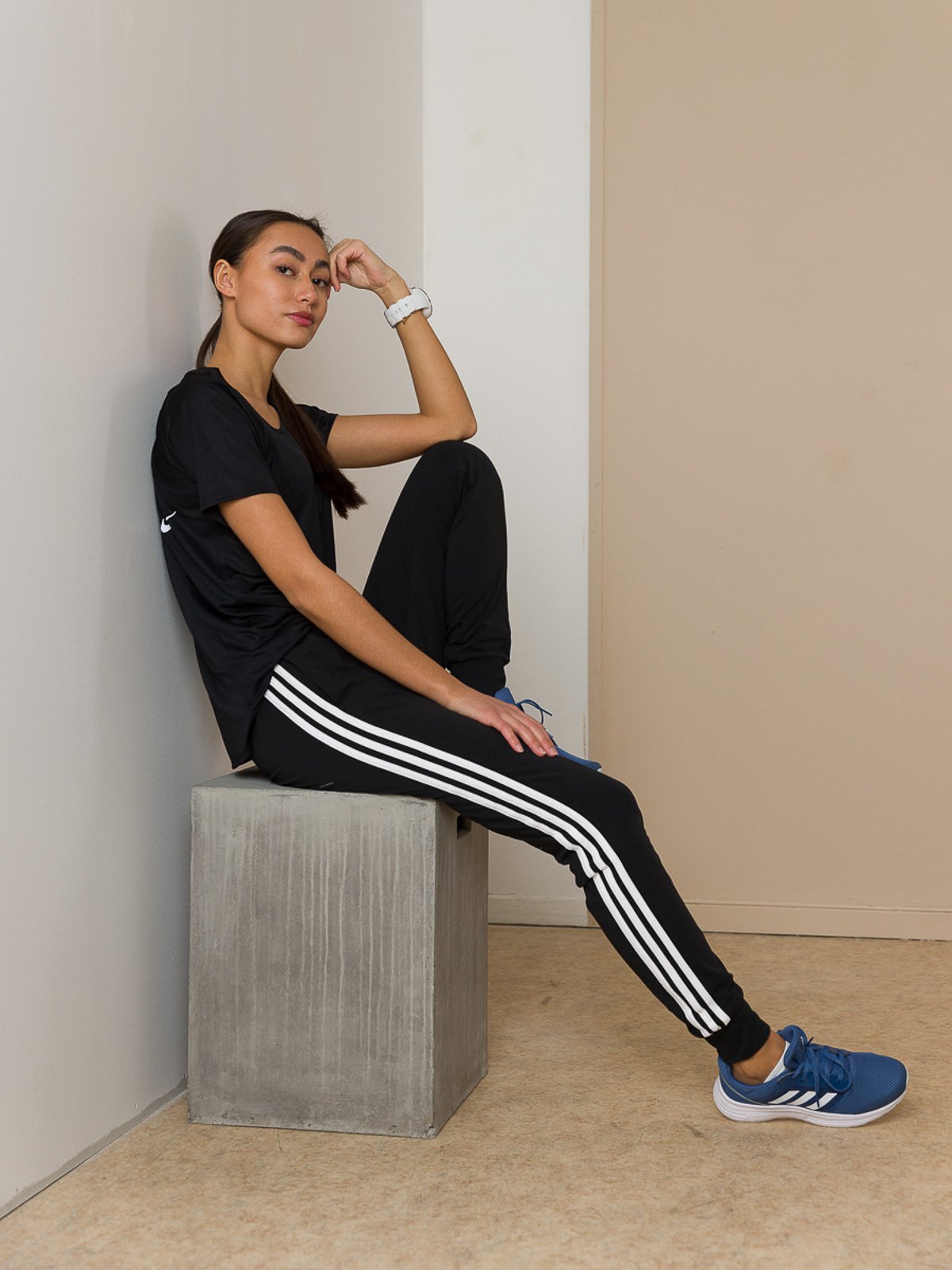 adidas 3-Stripes Pant Black / White