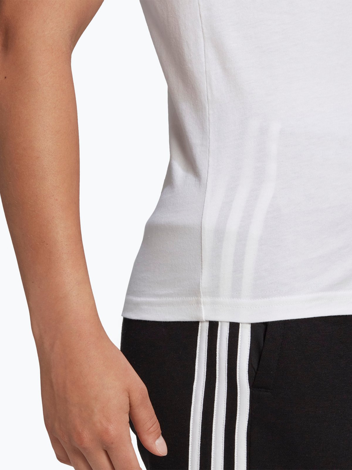 adidas 3-Stripes Cotton Tee White / Black