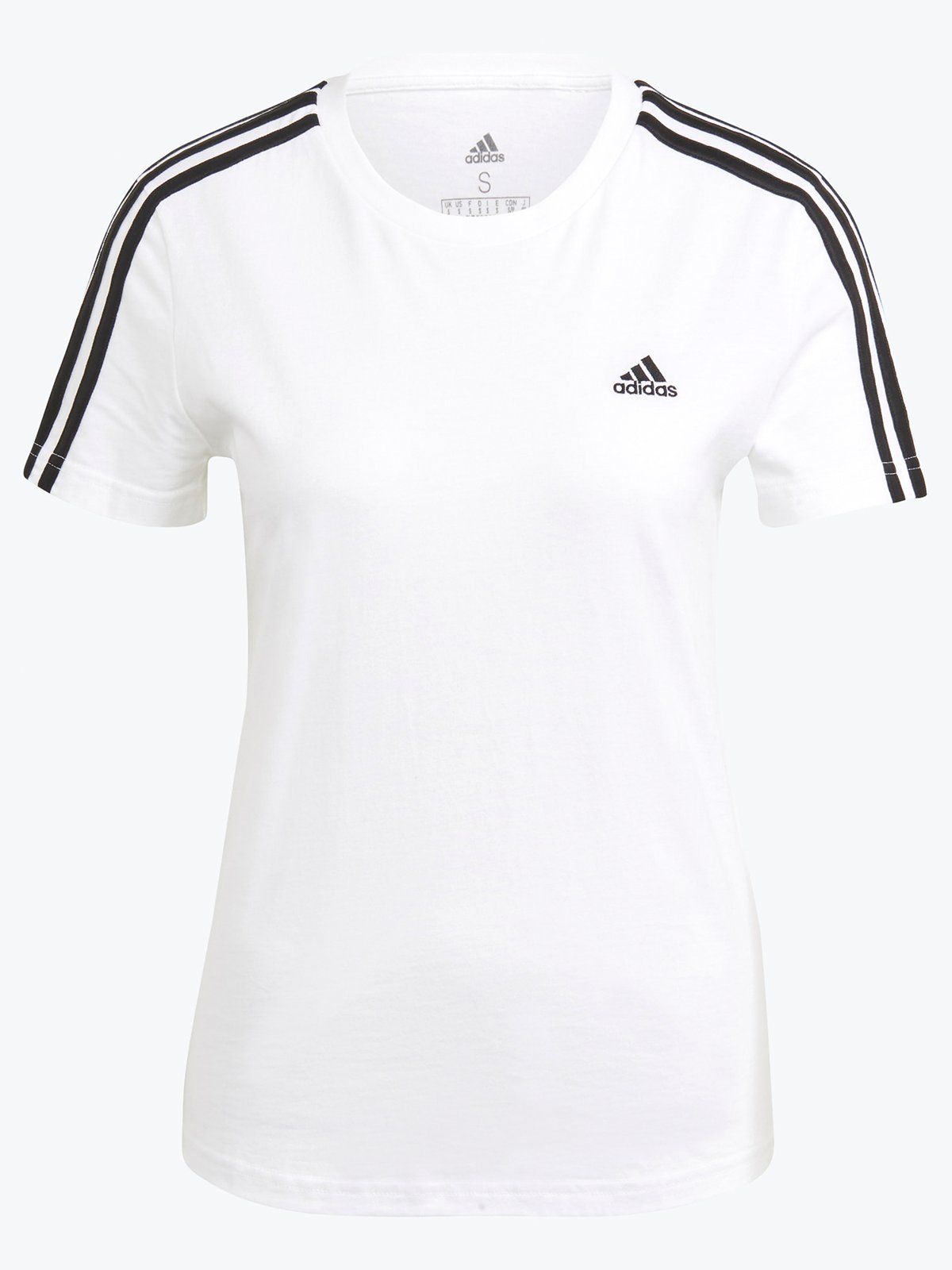 adidas 3-Stripes Cotton Tee White / Black