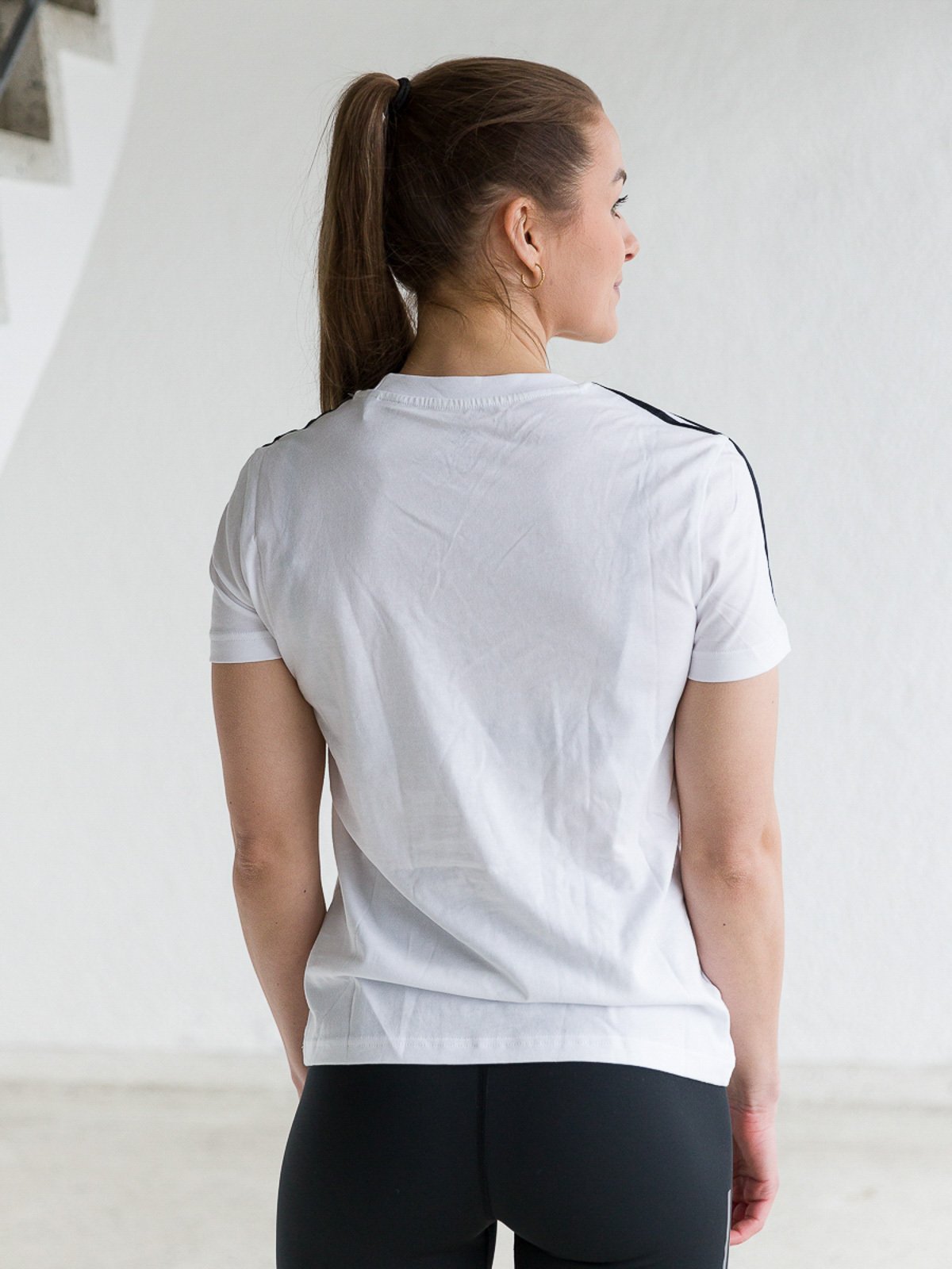 adidas 3-Stripes Cotton Tee White / Black