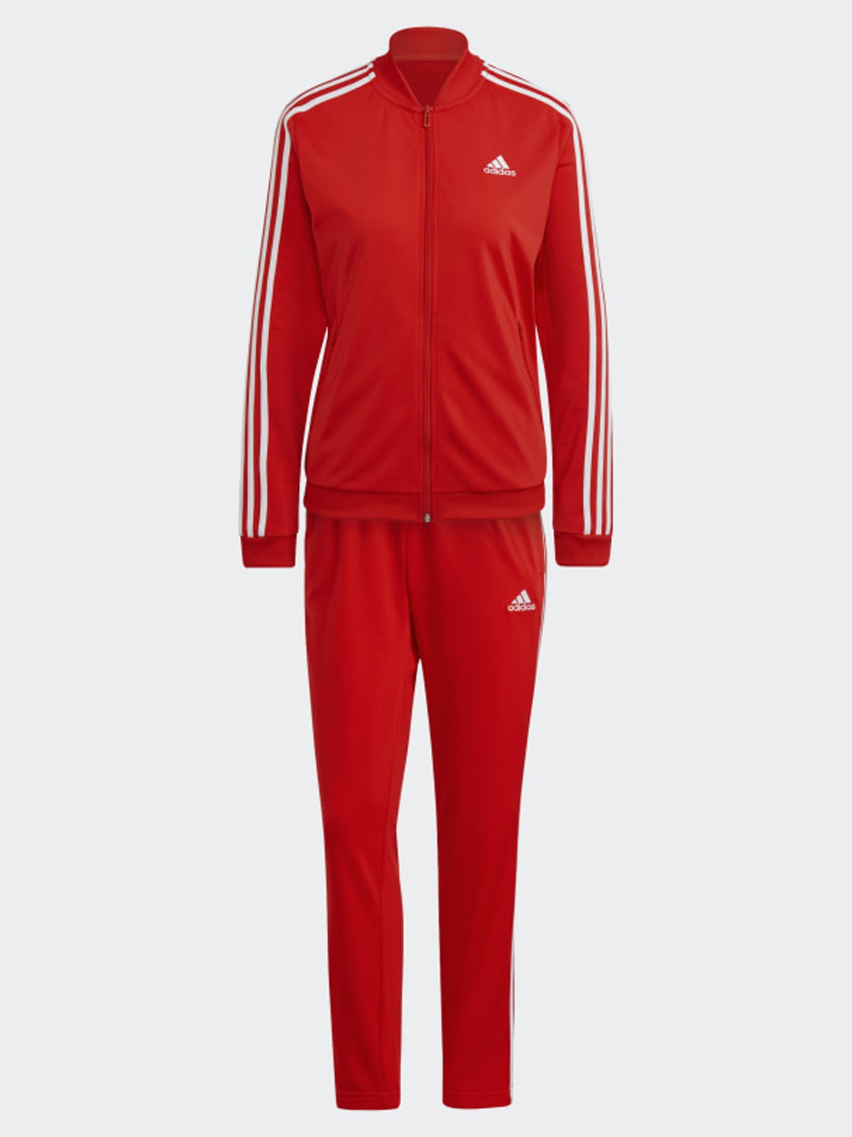 adidas 3-Stripes Tracksuit Red