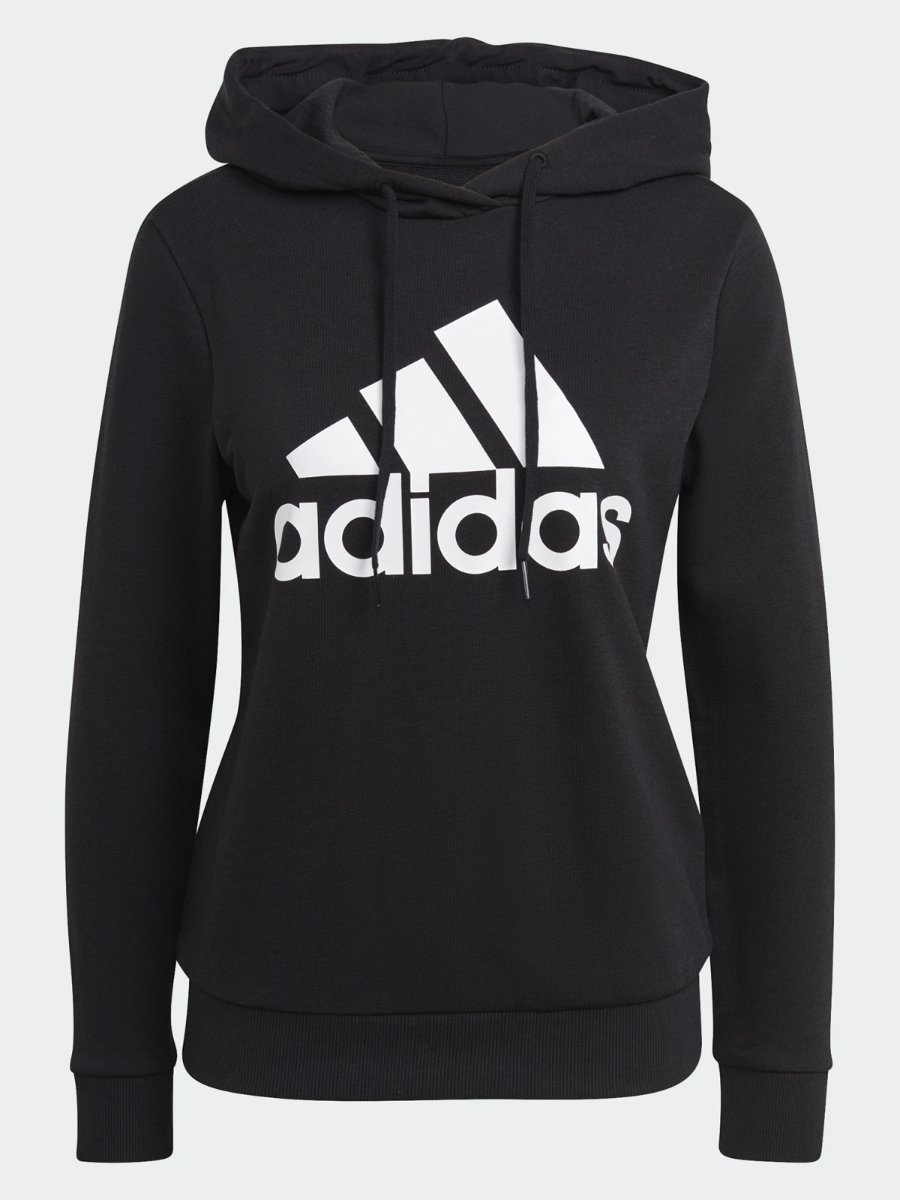 adidas Big Logo French Teddy Hoodie Black / White