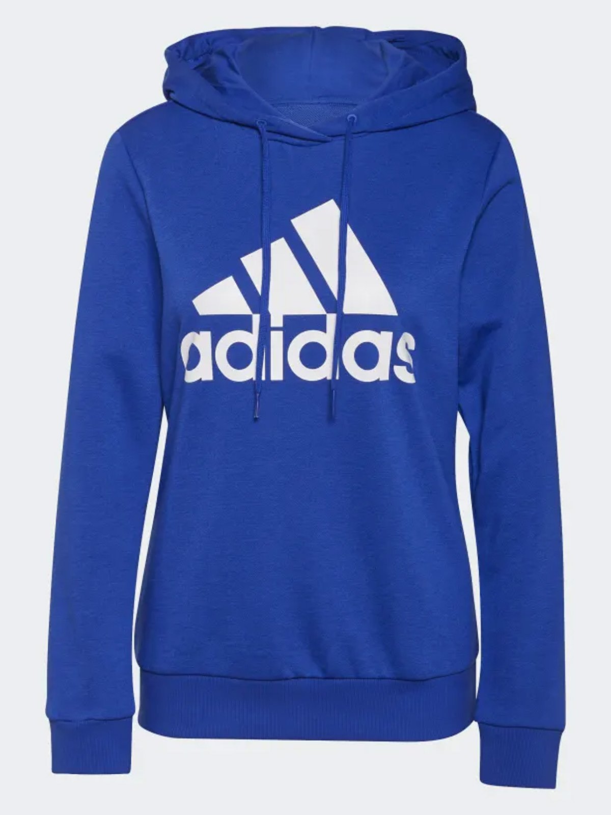 adidas Big Logo French Teddy Hoodie Bold Blue / White