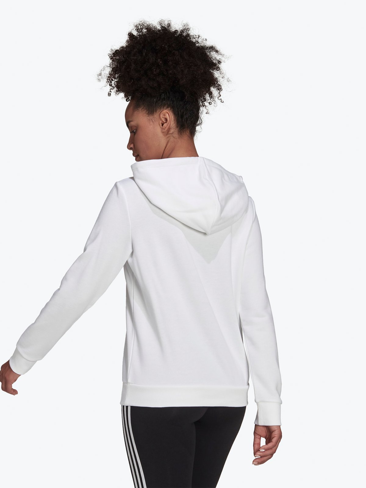 adidas Big Logo French Teddy Hoodie White / Black