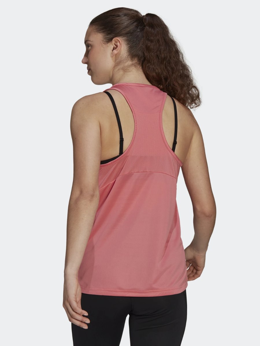 adidas Big Logo Tank Hazy Rose / White