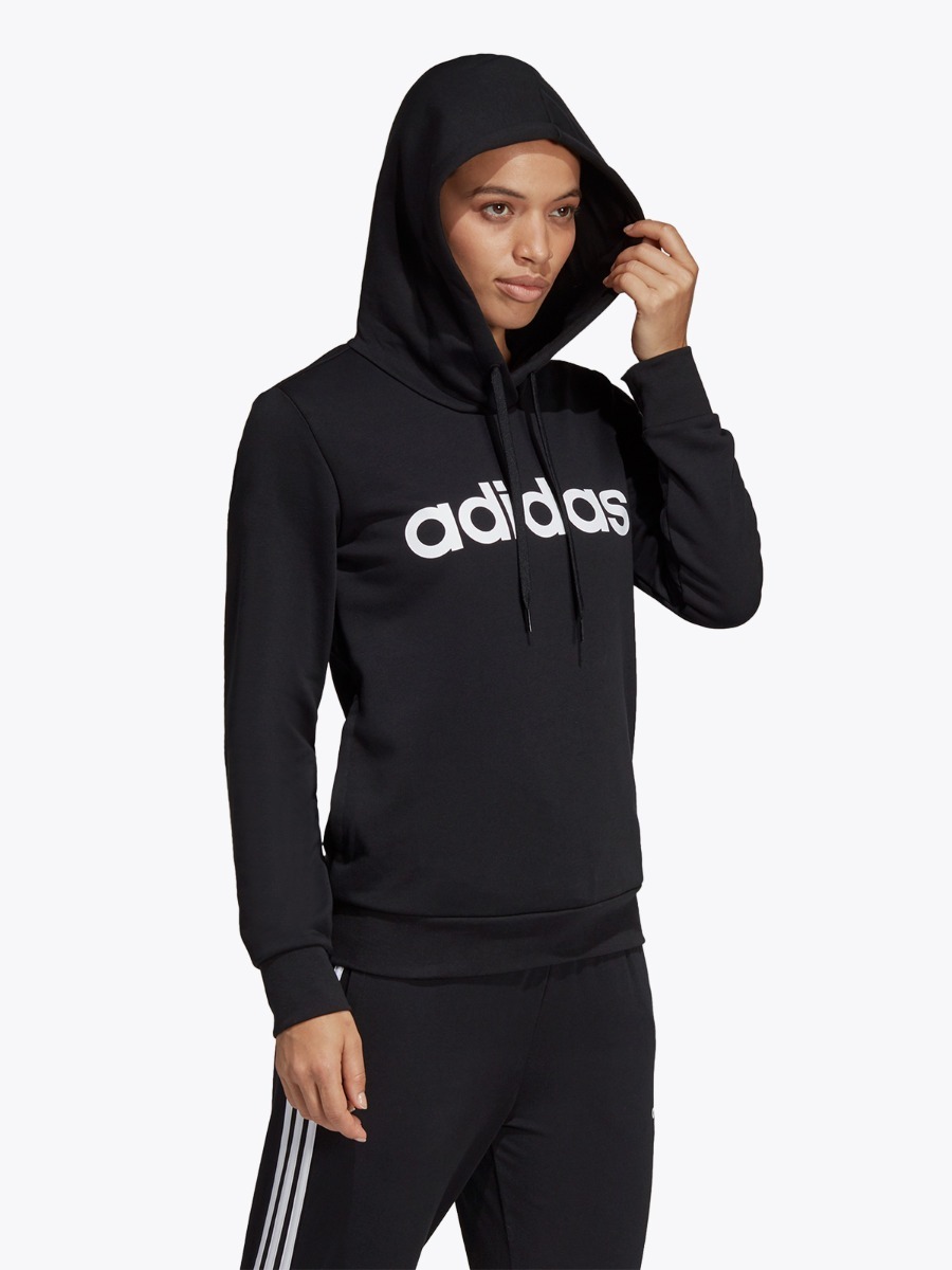 adidas Bluza Linear Hoodie Black/ White