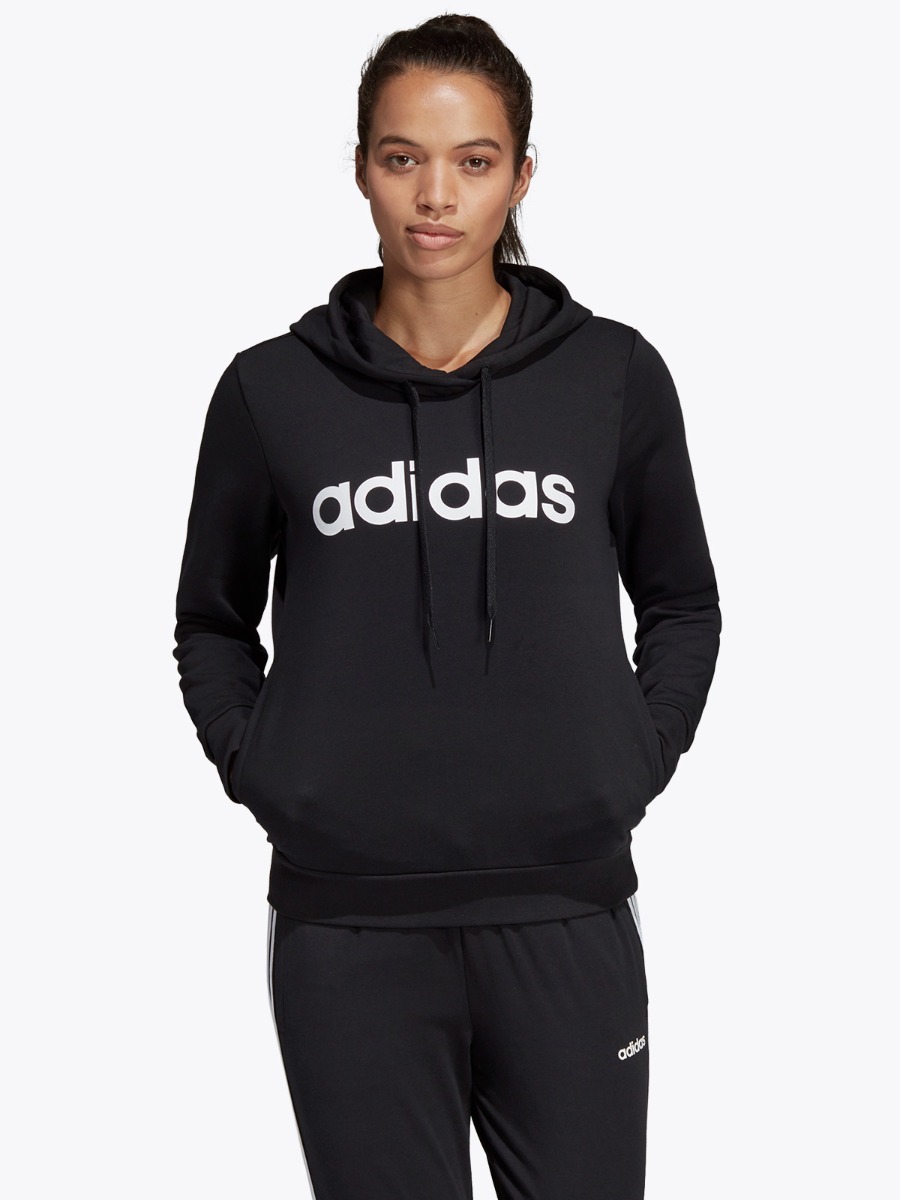 adidas Bluza Linear Hoodie Black/ White