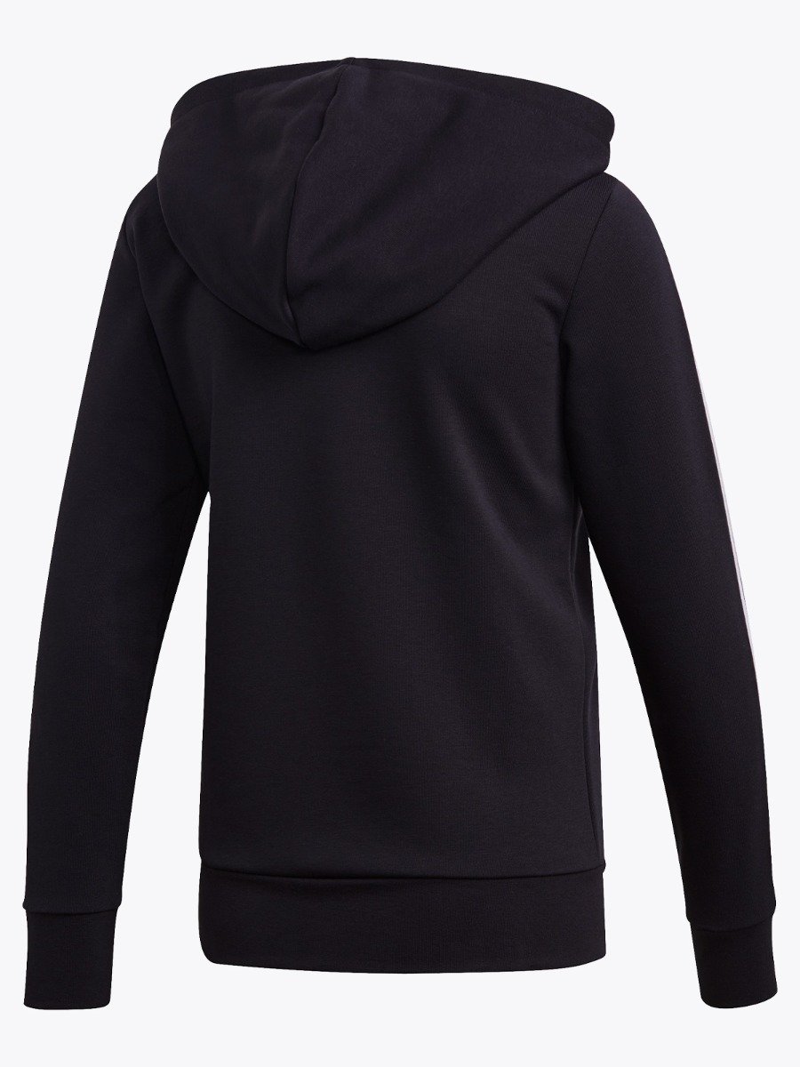 adidas 3 stripes Fullzip Hoodie Black/ White