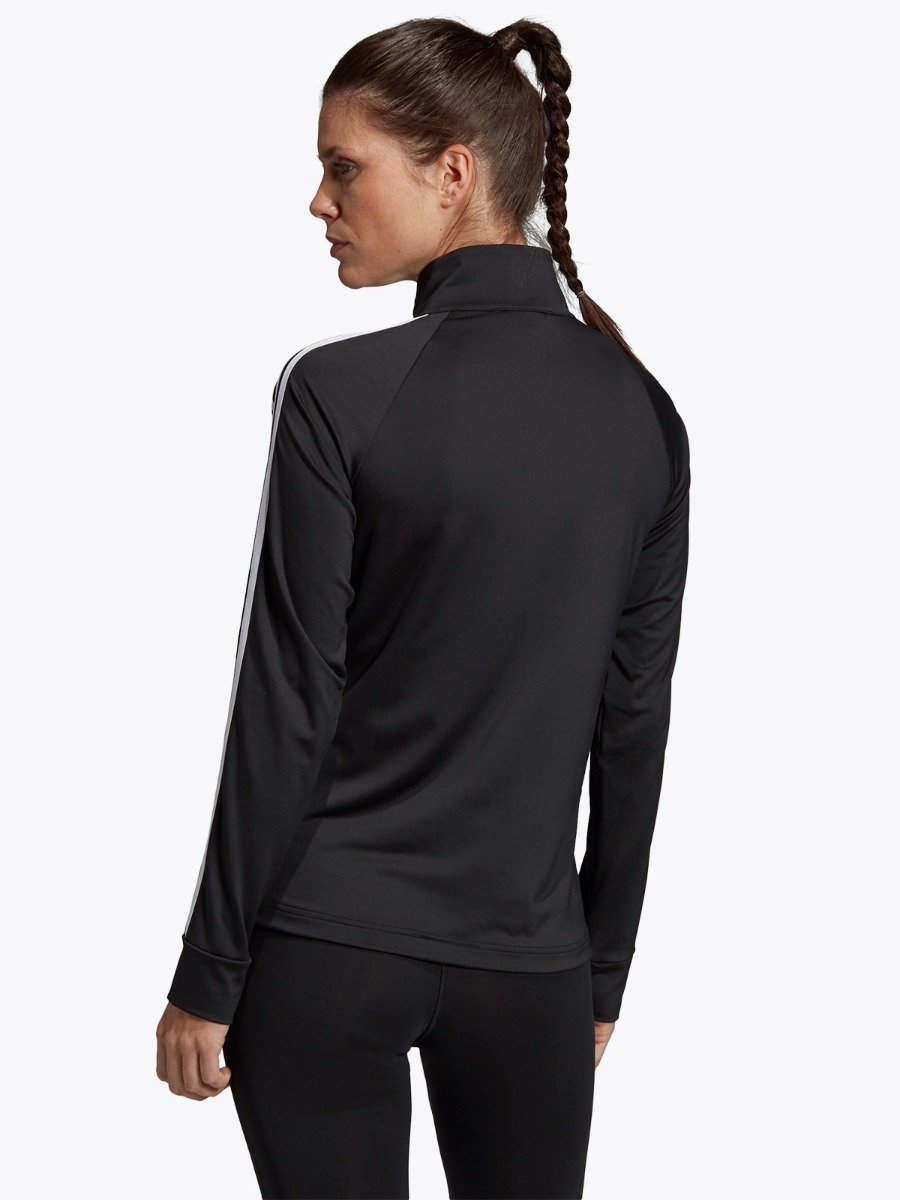 adidas 3 stripes Designed to Move Sport Track Top Black/ White