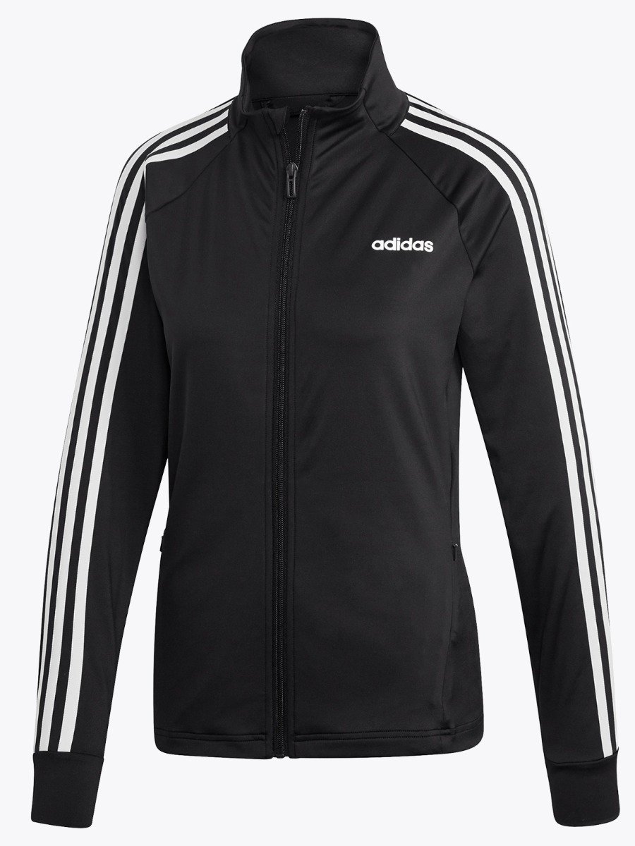 adidas 3 stripes Designed to Move Sport Track Top Black/ White