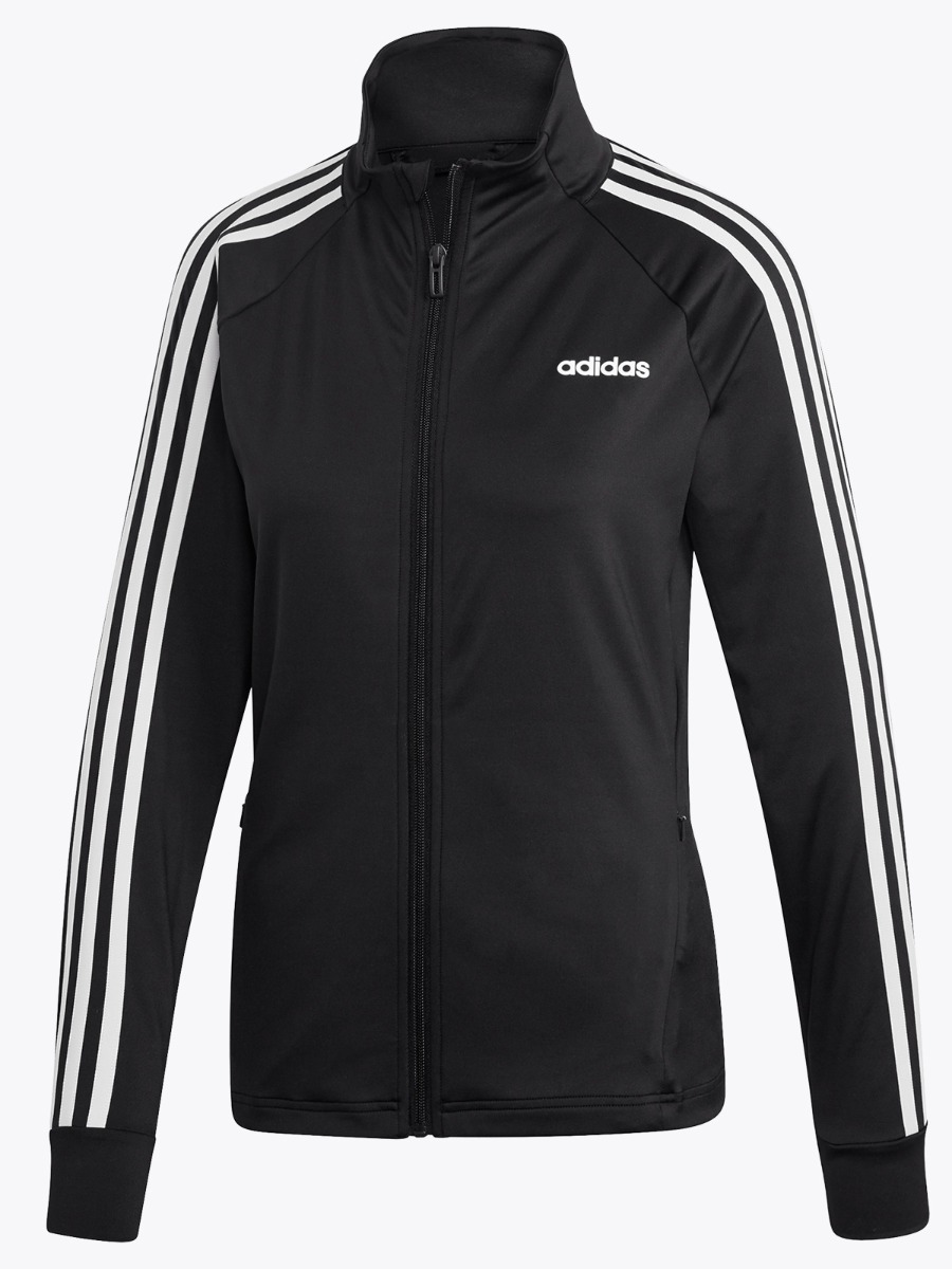 adidas 3 stripes Designed to Move Sport Track Top Black/ White