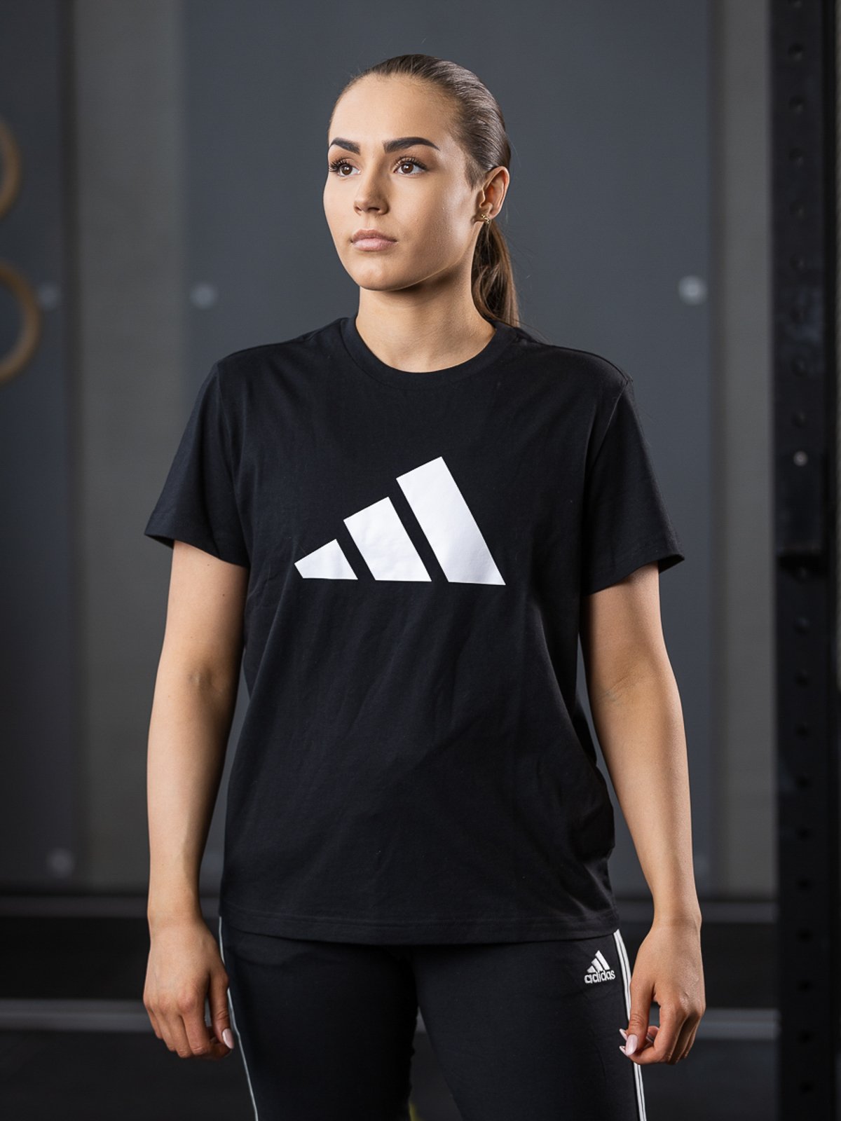 adidas 3 Bar Tee Black