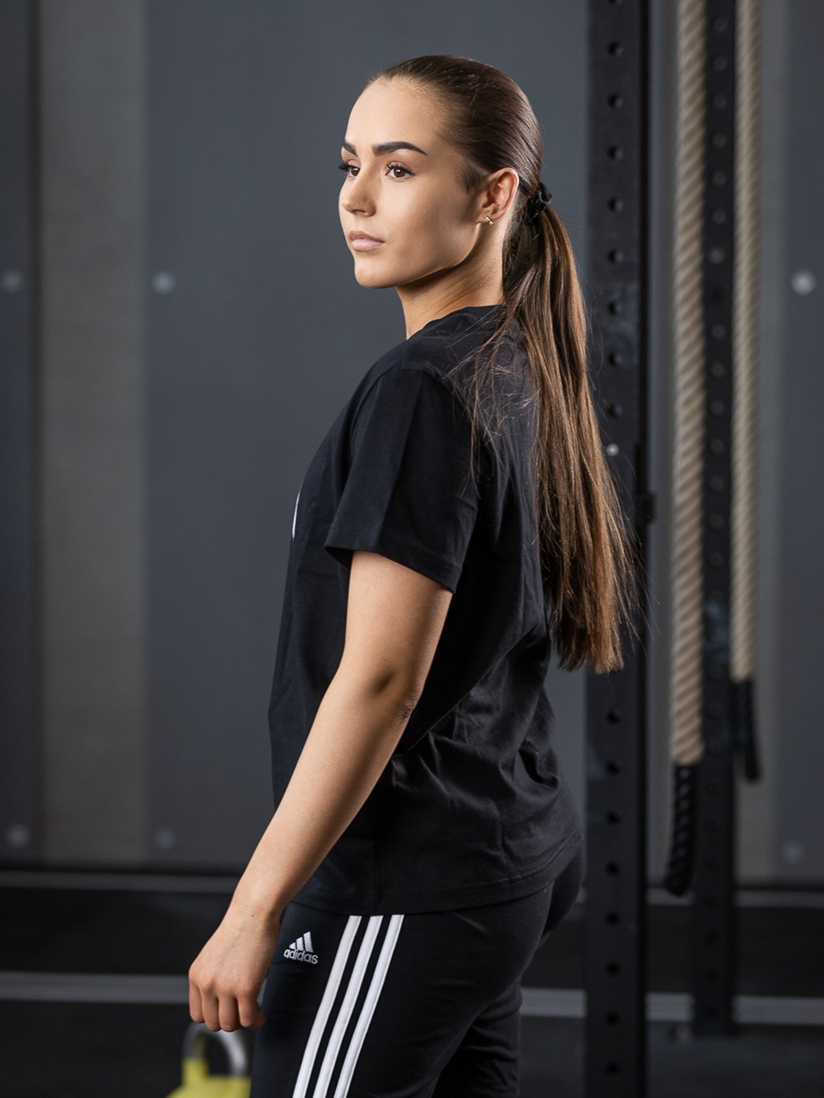 adidas 3 Bar Tee Black
