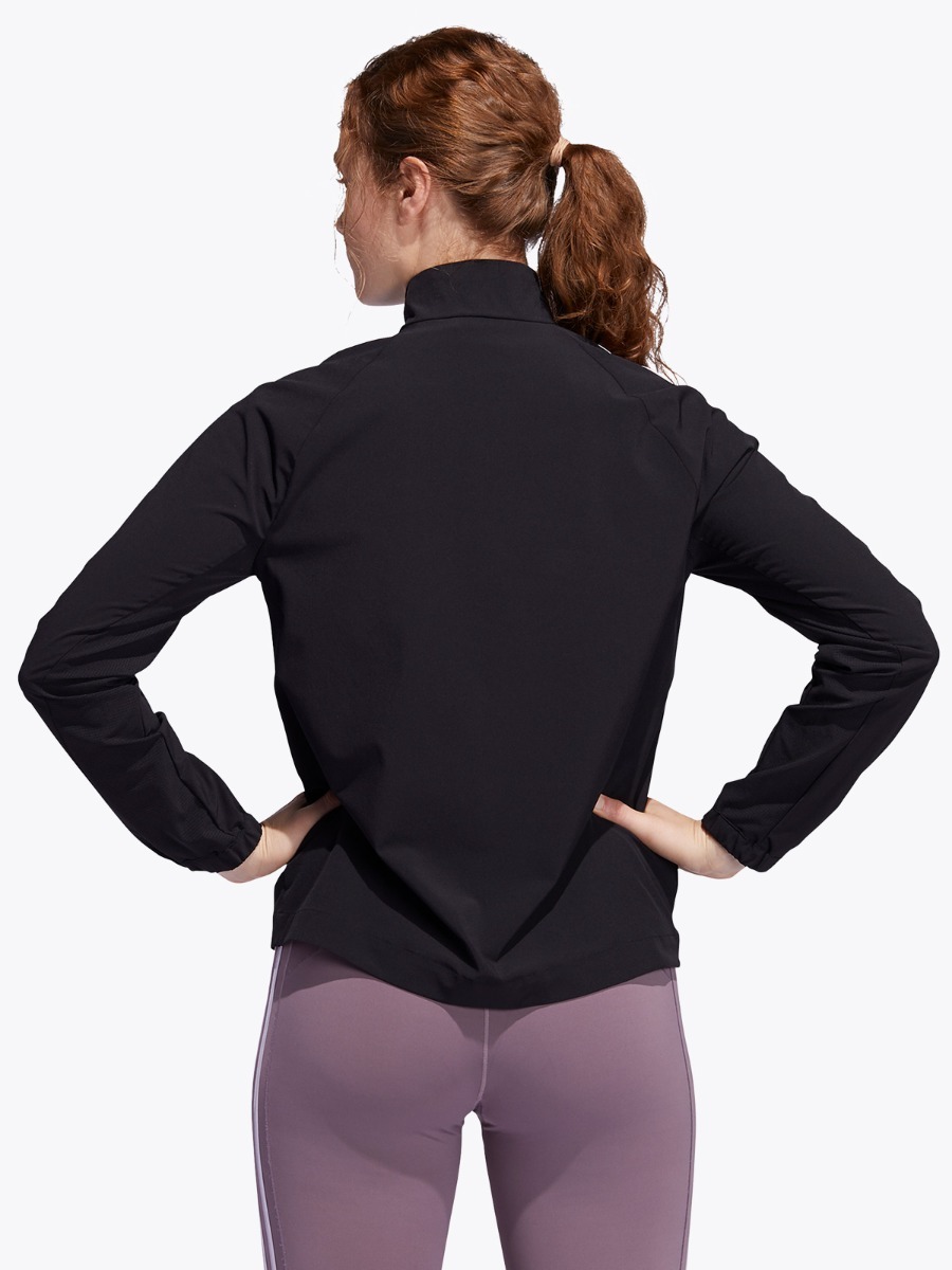 adidas Woven 3 stripes Training Half Zip Black/ White