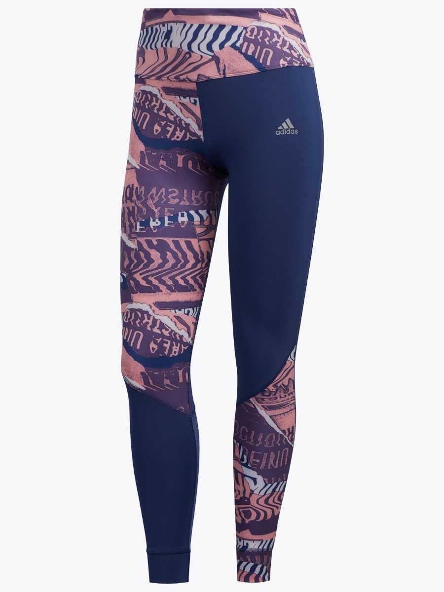 adidas Own The Run Tights Tech Indigo/ Glory Pink/ Dash Grey
