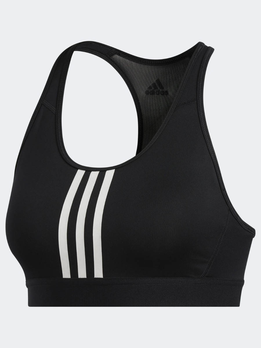 adidas Don't Rest Alphaskin 3 stripes Bra Black/ White
