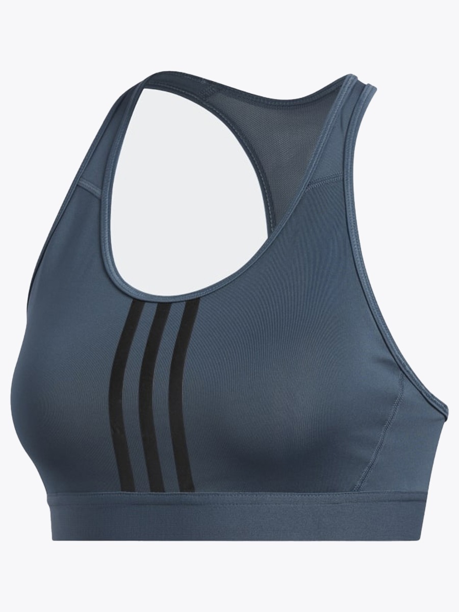 adidas Don't Rest Alphaskin 3 stripes Bra Legacy Blue