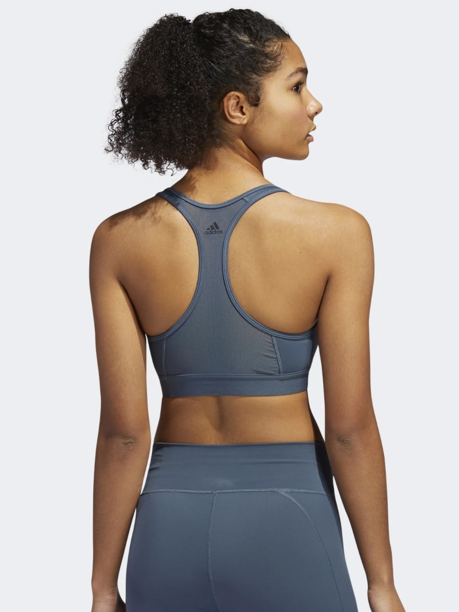 adidas Don't Rest Alphaskin 3 stripes Bra Legacy Blue