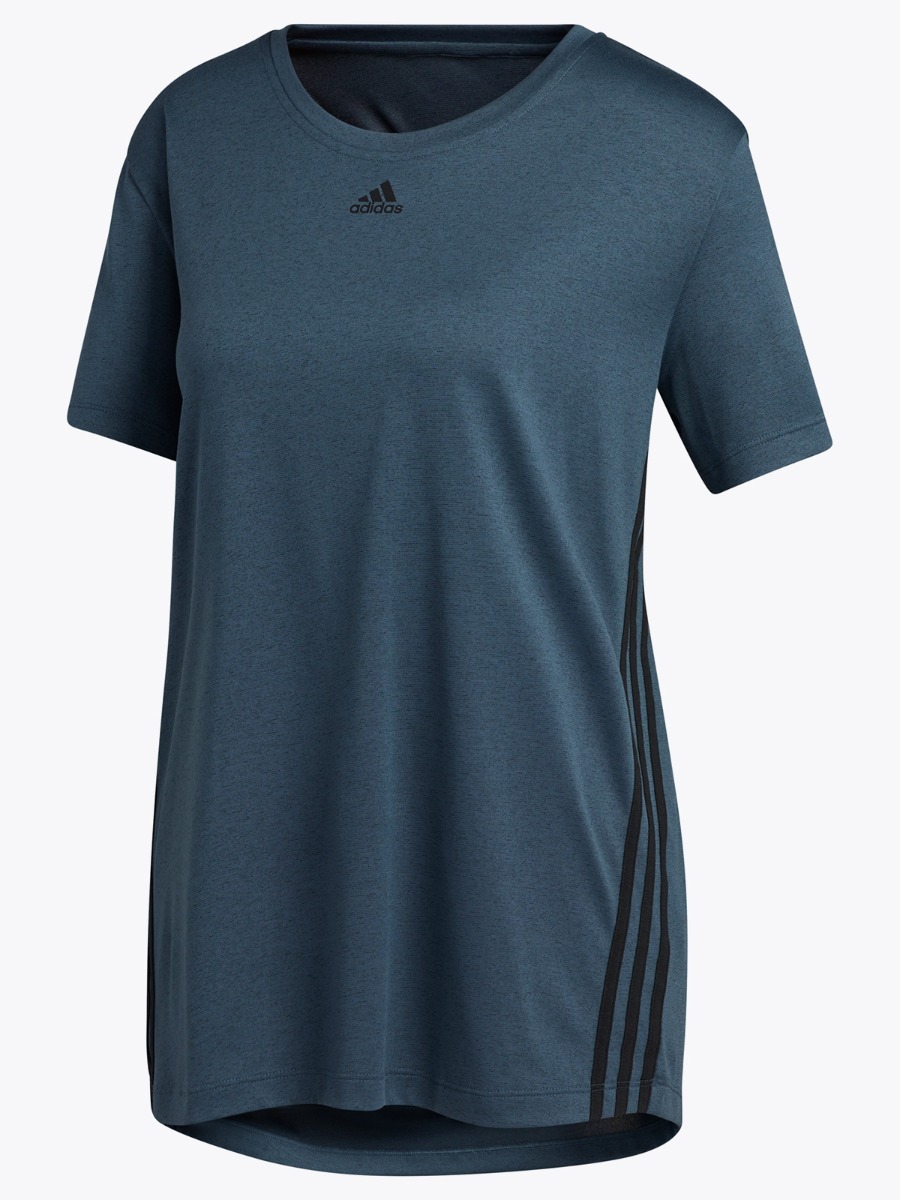 adidas 3 Stripe Tee Legacy Blue/ Black
