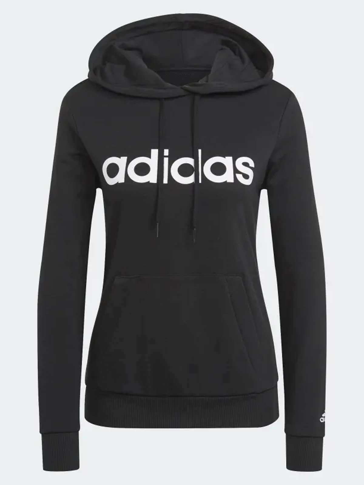 adidas Linear French Terry Hoodie Black / White