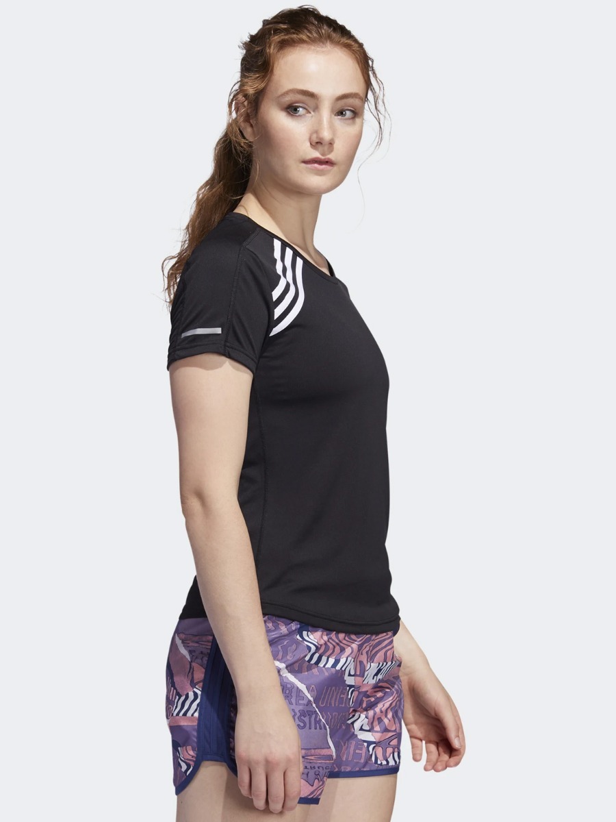 adidas Run It Tee 3 Stripes Black