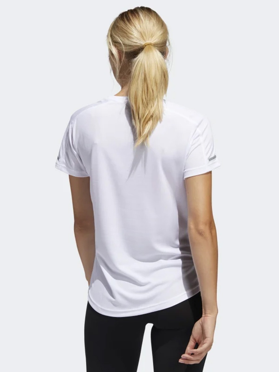 adidas Run It Tee 3 Stripes White