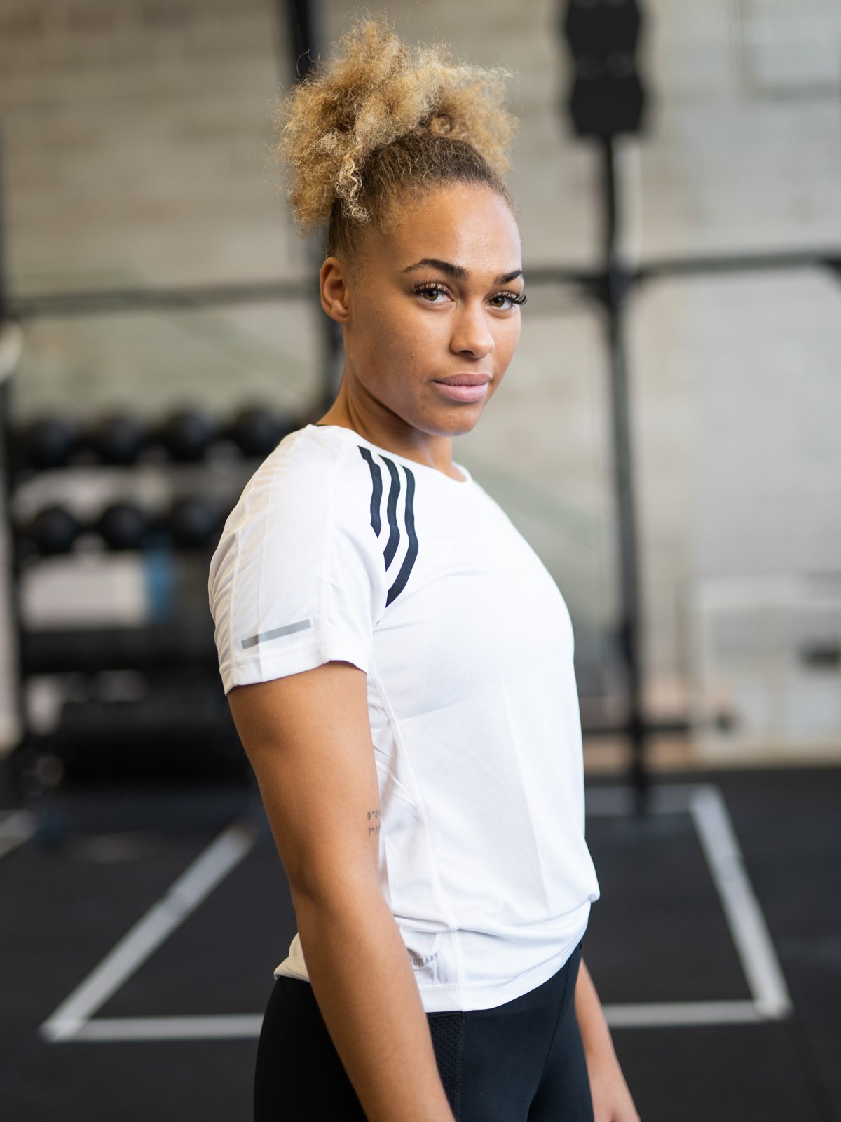 adidas Run It Tee 3 Stripes White