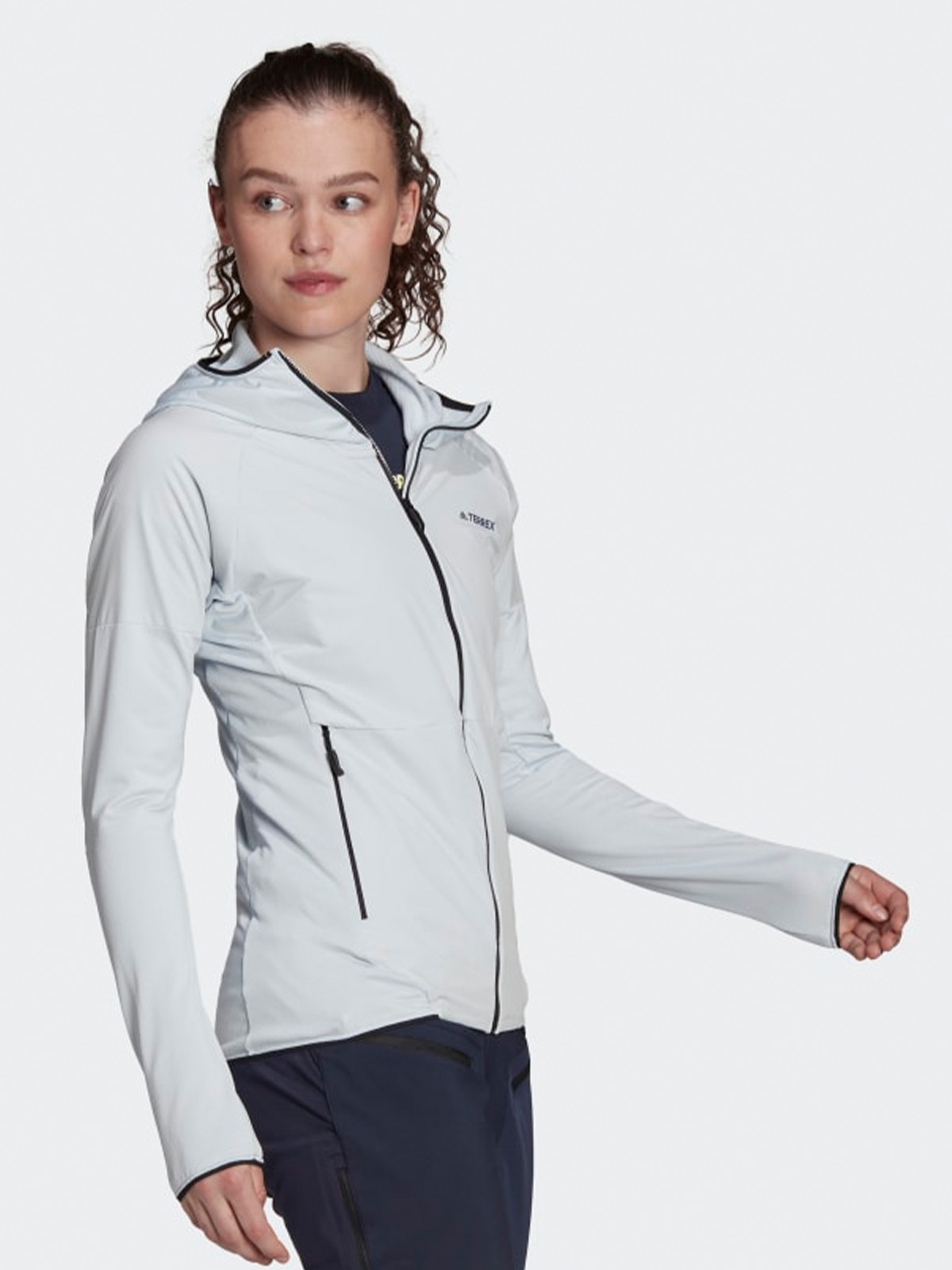 adidas Skyclimb Fleece Jacket Lyseblå
