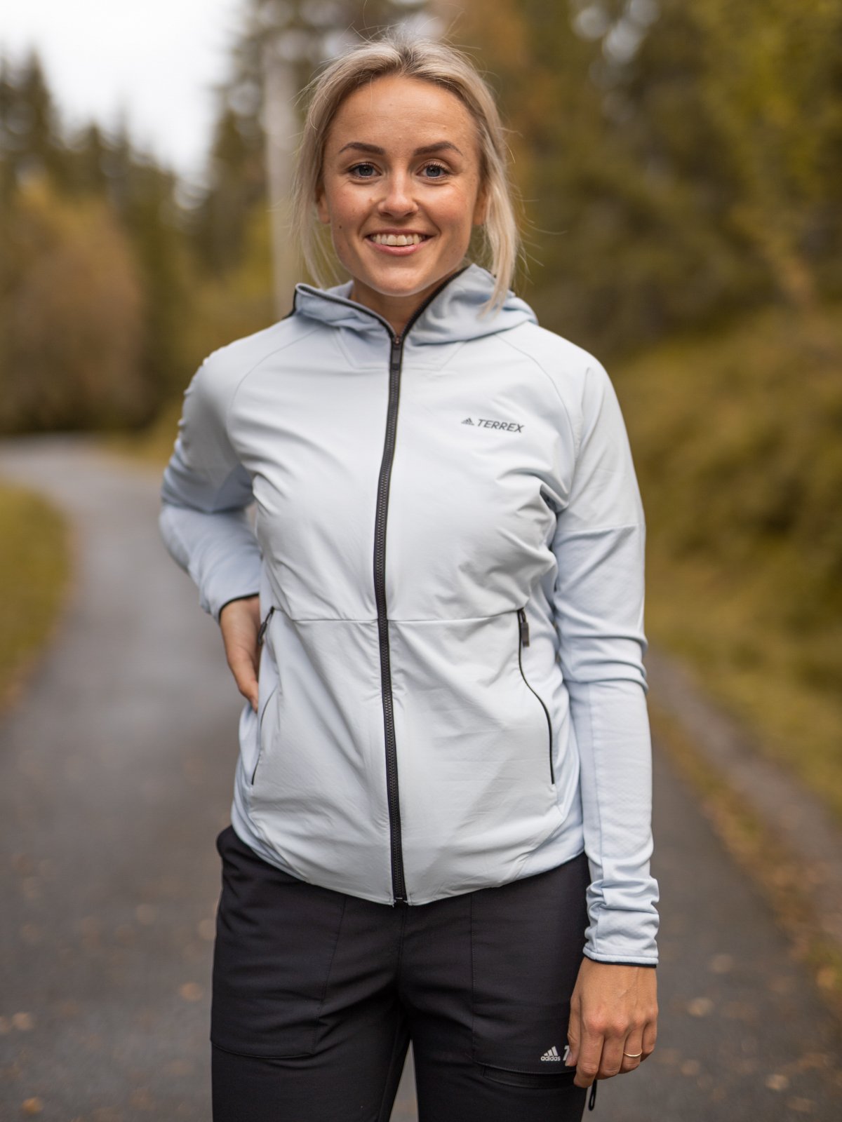 adidas Skyclimb Fleece Jacket Lyseblå