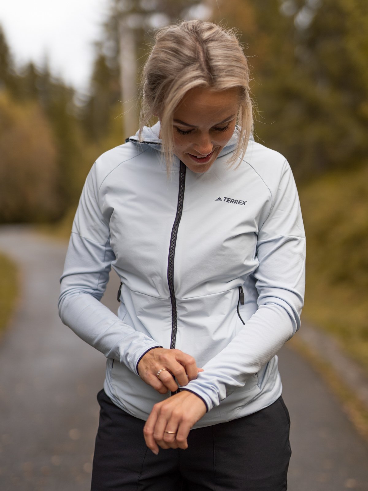 adidas Skyclimb Fleece Jacket Lyseblå