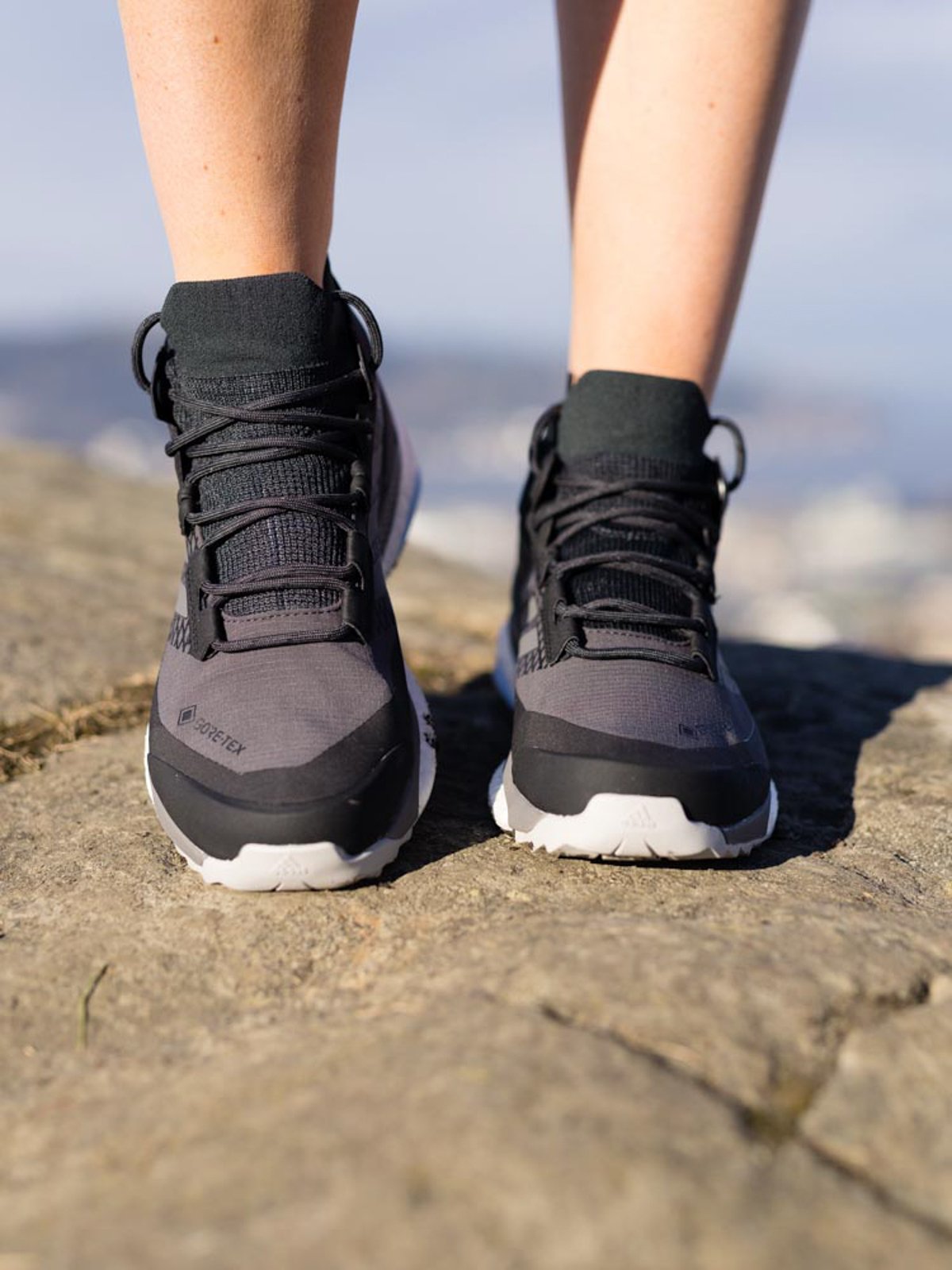 adidas Terrex Free Hiker GTX Carbon / Grey Four / Glow Blue