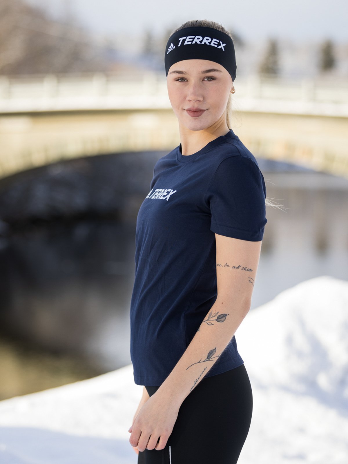 adidas Terrex Logo Tee Legend Ink / Halo Blue