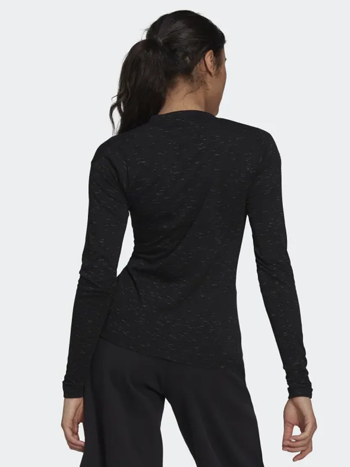 adidas Winner Tee Long Sleeve Black Melange