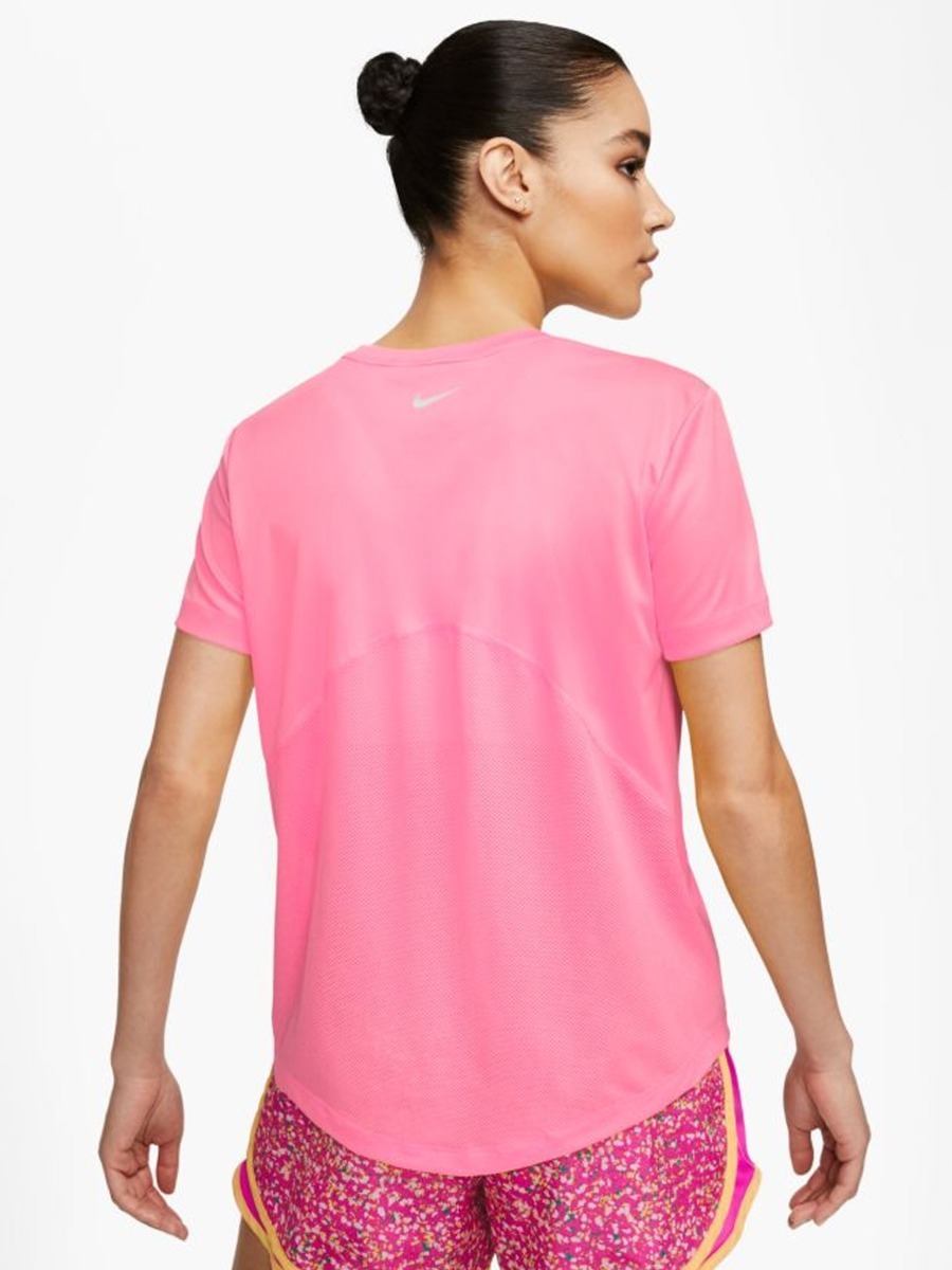 Nike Miler Tee Short Sleeve Pink Glow/ Reflective Silver