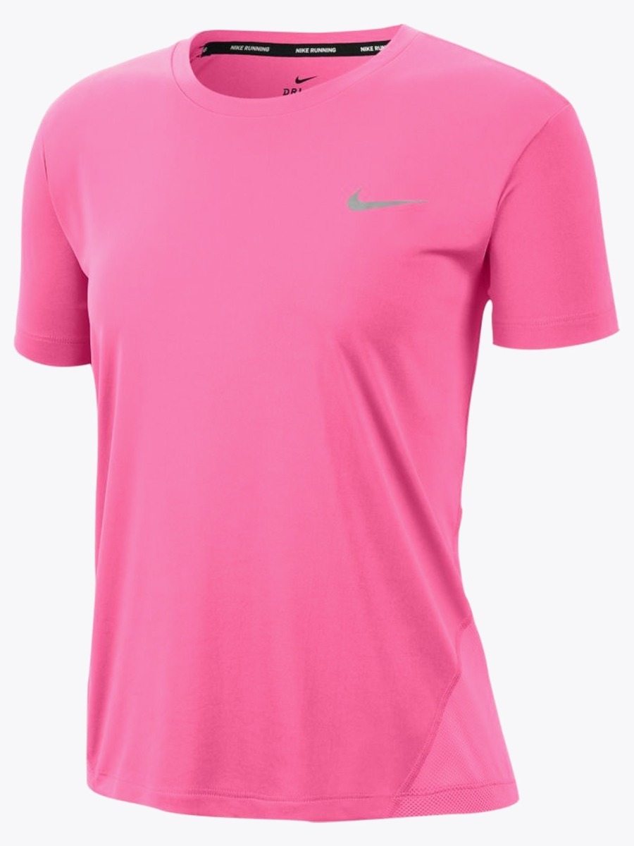 Nike Miler Tee Short Sleeve Pink Glow/ Reflective Silver