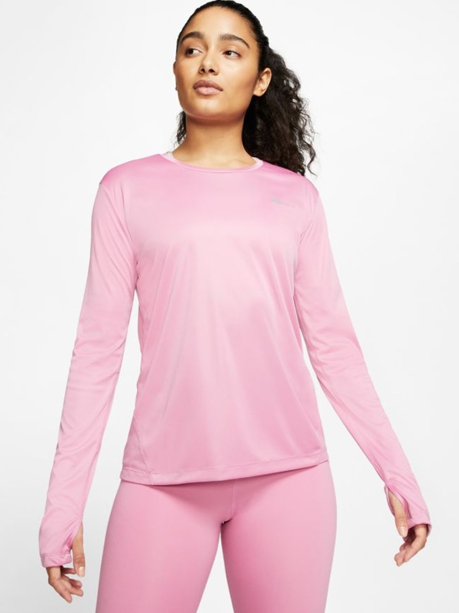 Nike Miler LS Magic Flamingo/ Reflective Silver