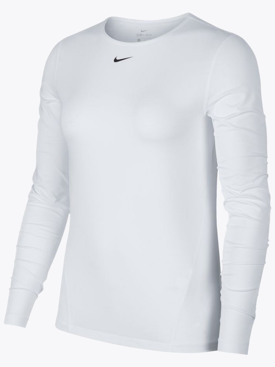 Nike Pro LS White/ Black