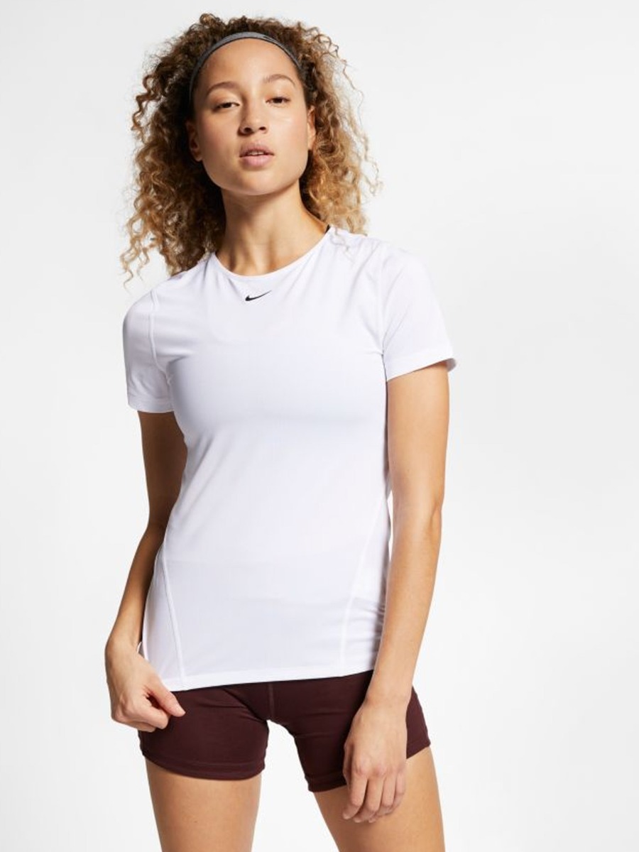 Nike Pro 365 Top Short Sleeve Essential White/ Black