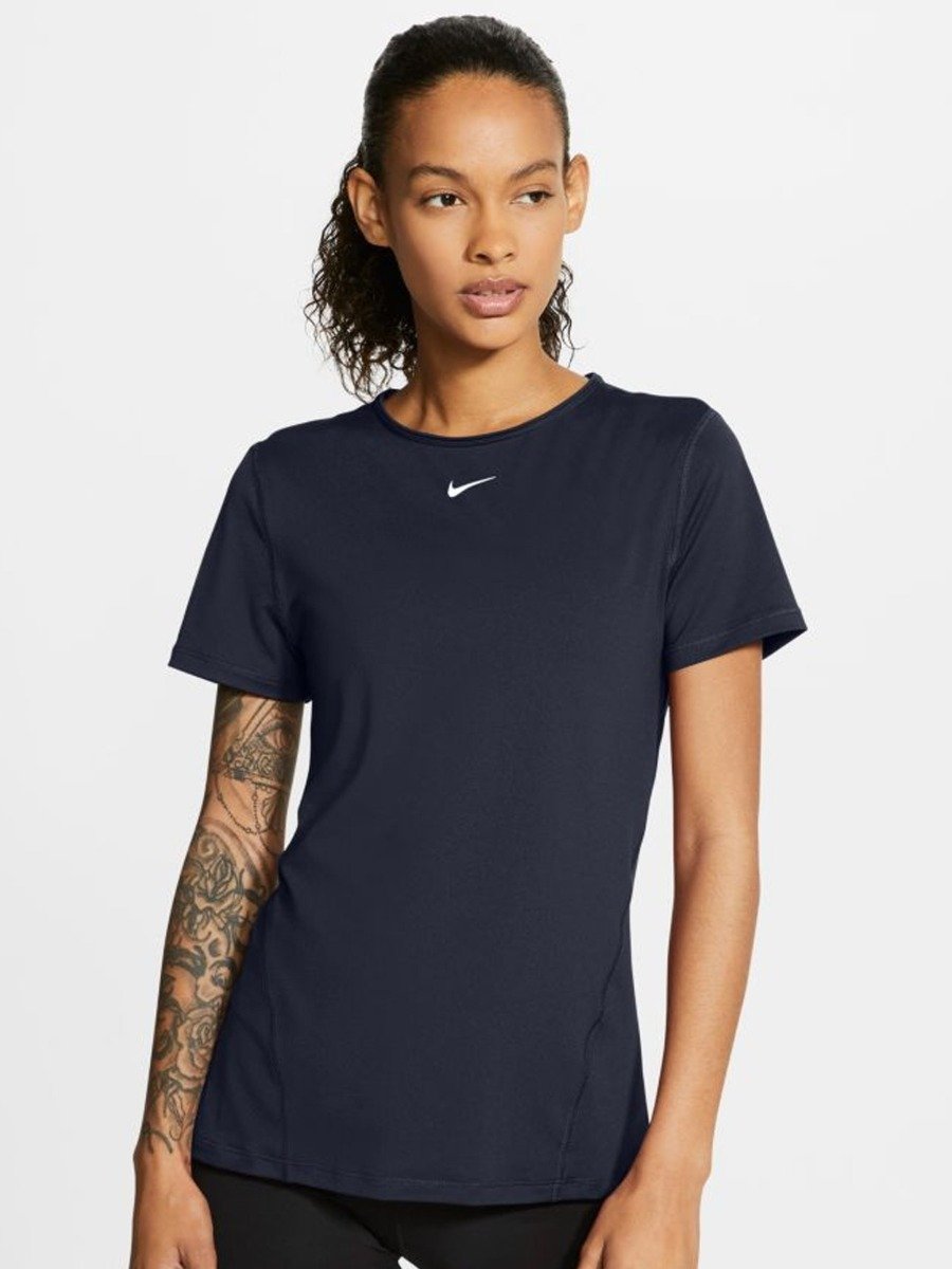 Nike Pro 365 Top Short Sleeve Essential Obsidian/ White